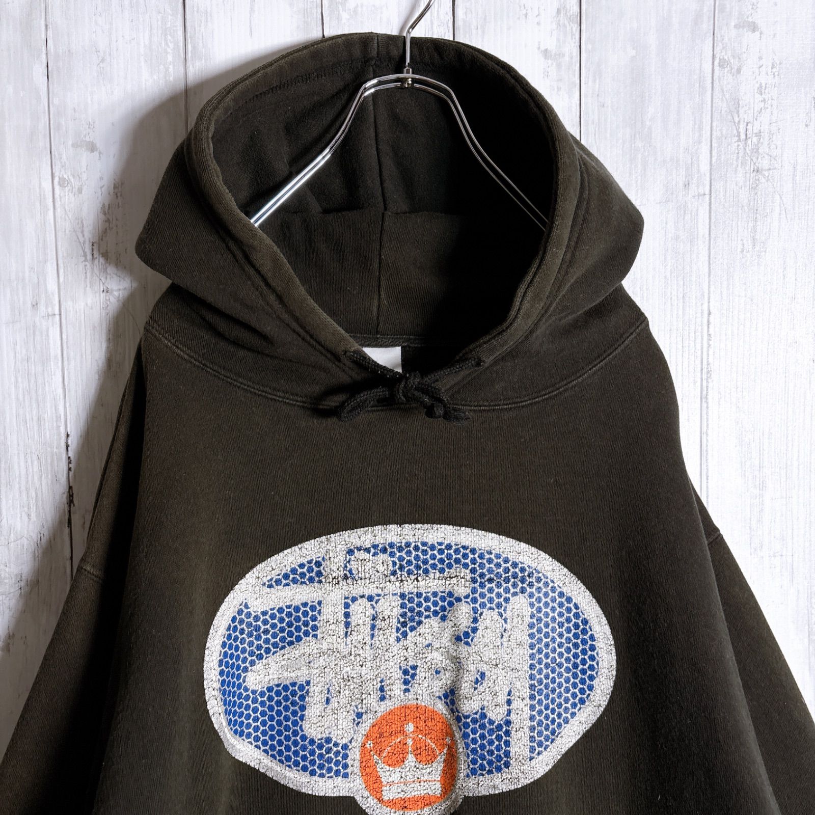 鬼フェード】90s USA古着 OLD STUSSY クラウンロゴ パーカー - メルカリ