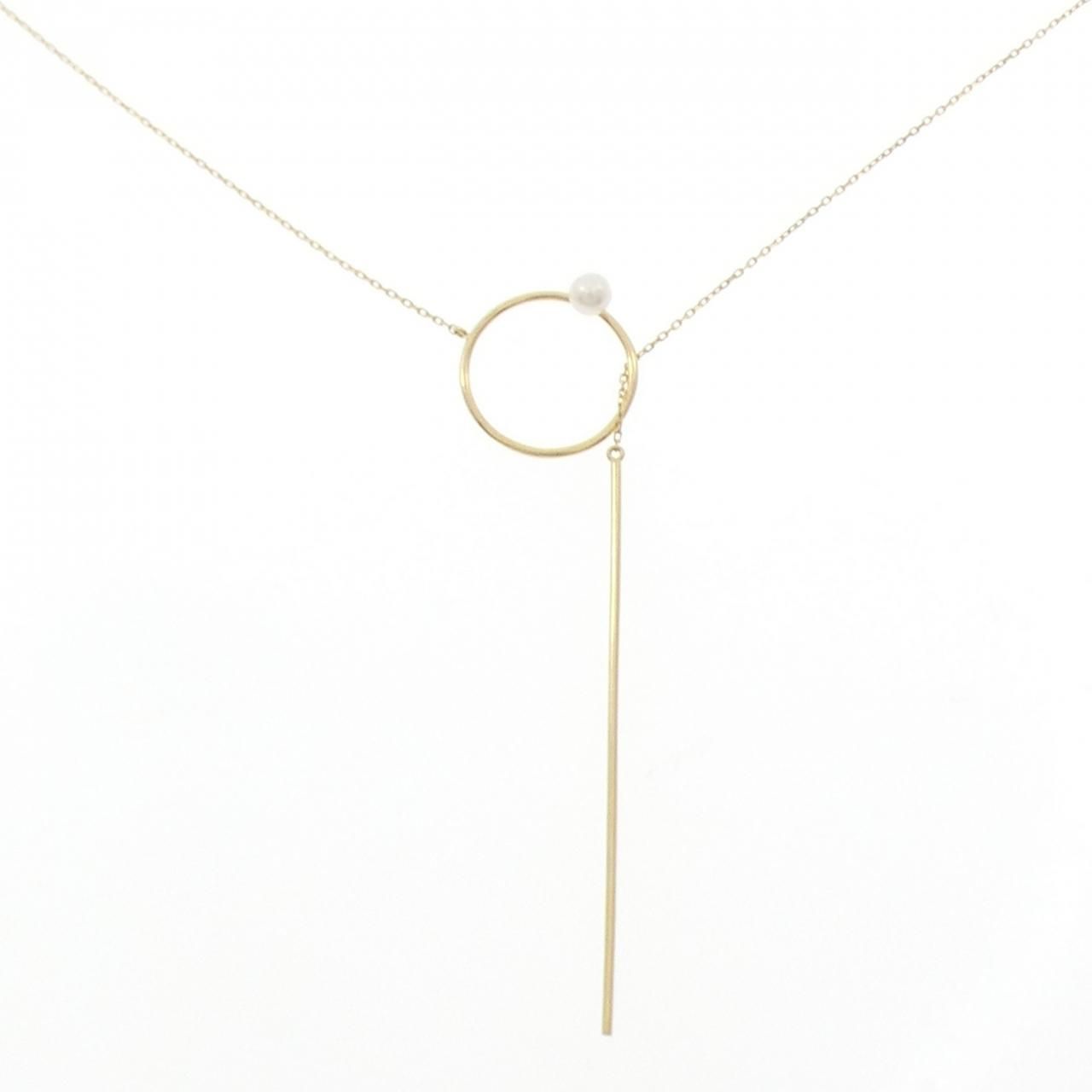 K 18 YG 淡水パール ネックレス 3 8 mm