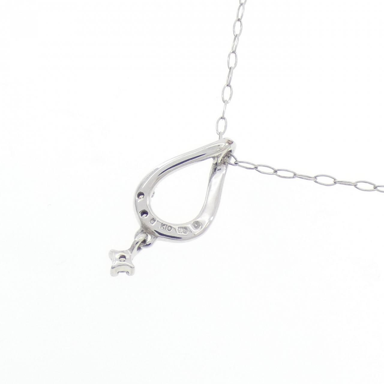 K10WG ダイヤモンド ネックレス 販売済み K10WGダイヤネックレス