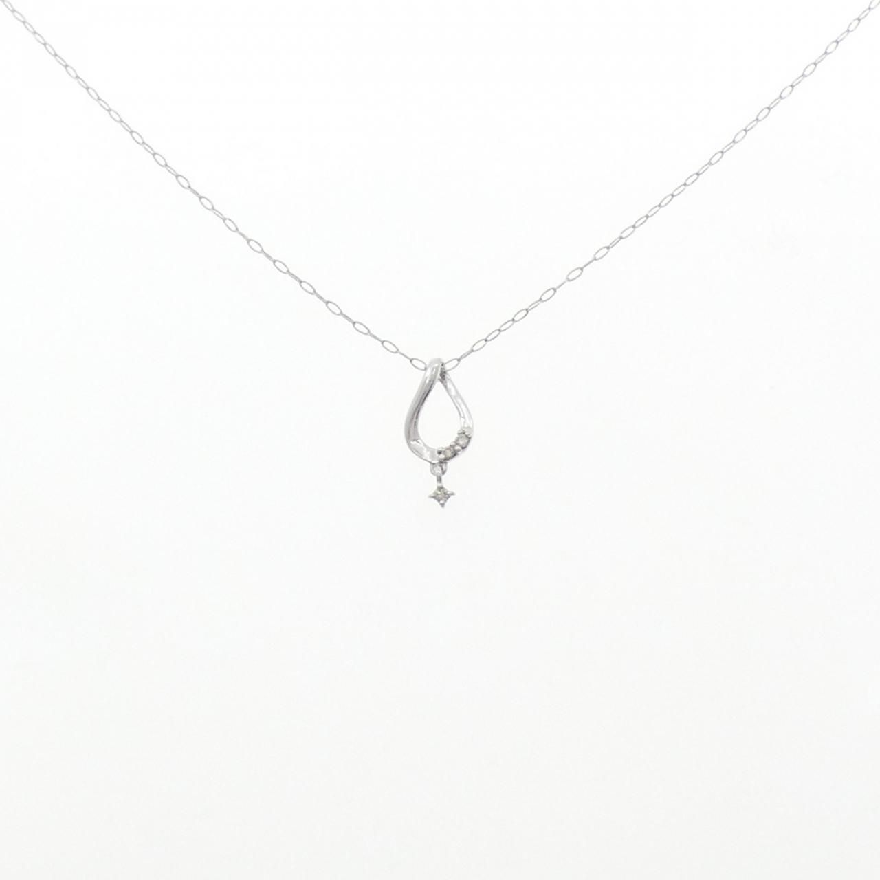 K10WG ダイヤモンド ネックレス 販売済み K10WGダイヤネックレス