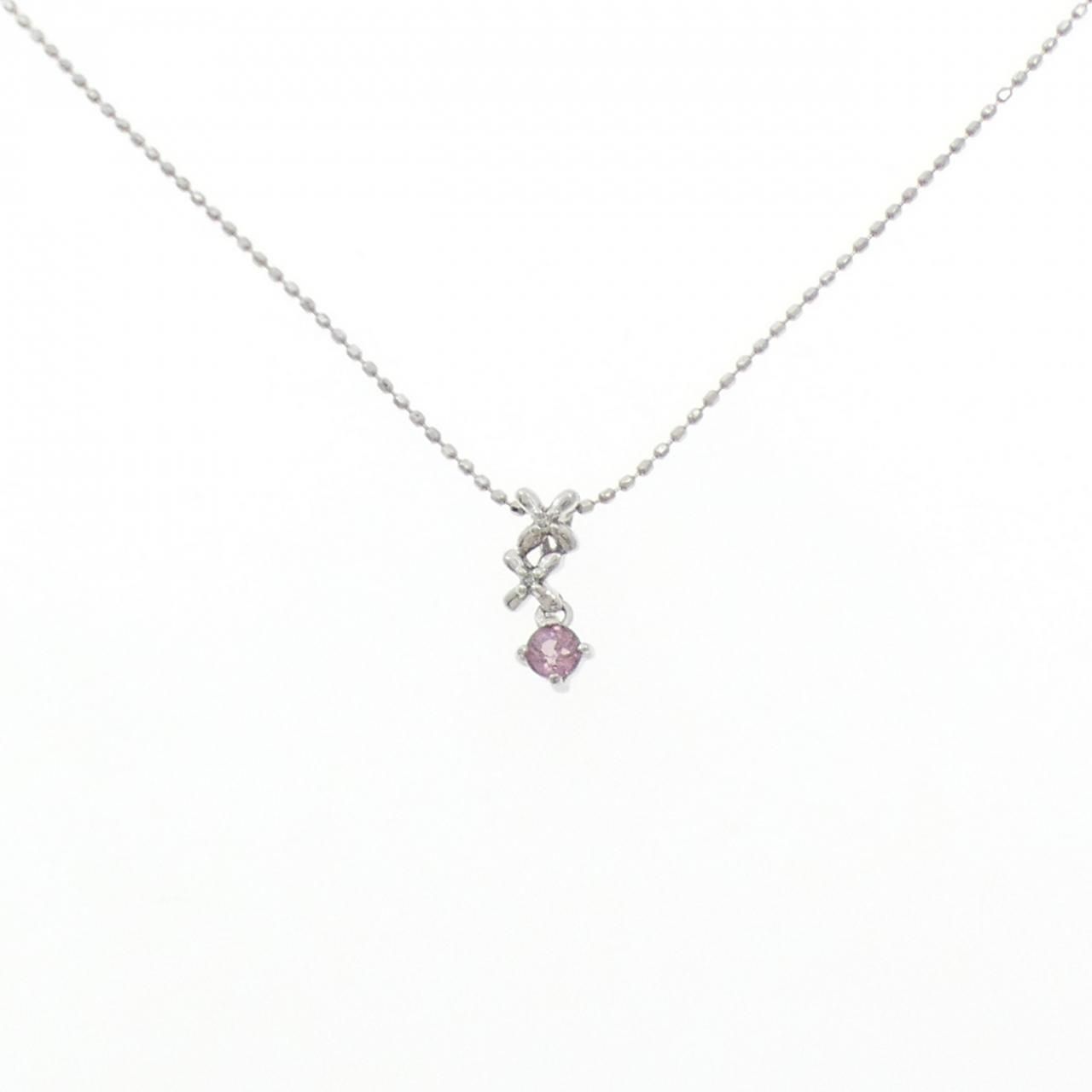 K 18 WG 750 ガーネット ネックレス