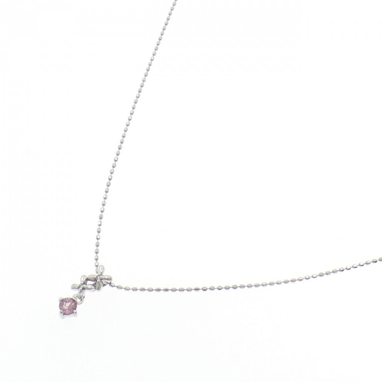 K 18 WG 750 ガーネット ネックレス