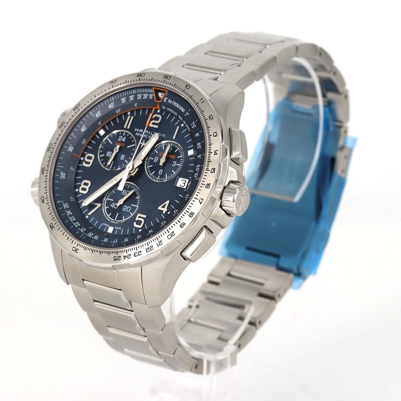 ハミルトン カーキアビエーションX-WIND GMTクロノ H 779220 SS クォーツ