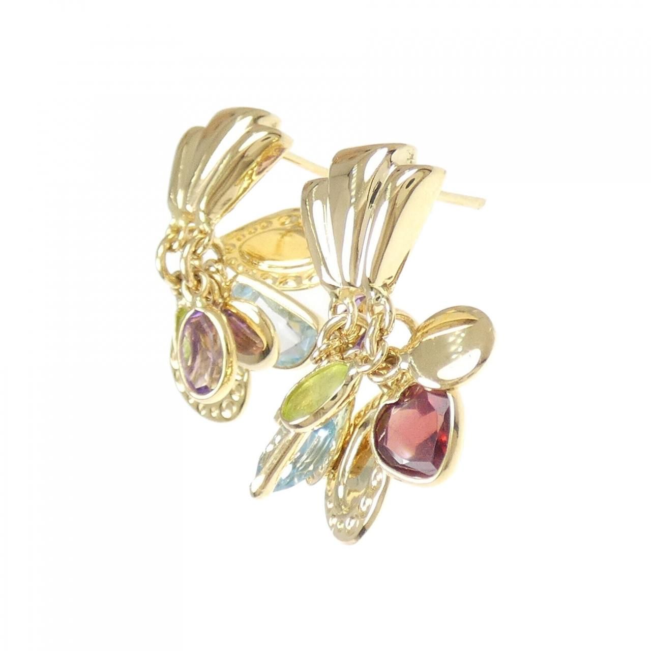 750 YG ストーン ピアス