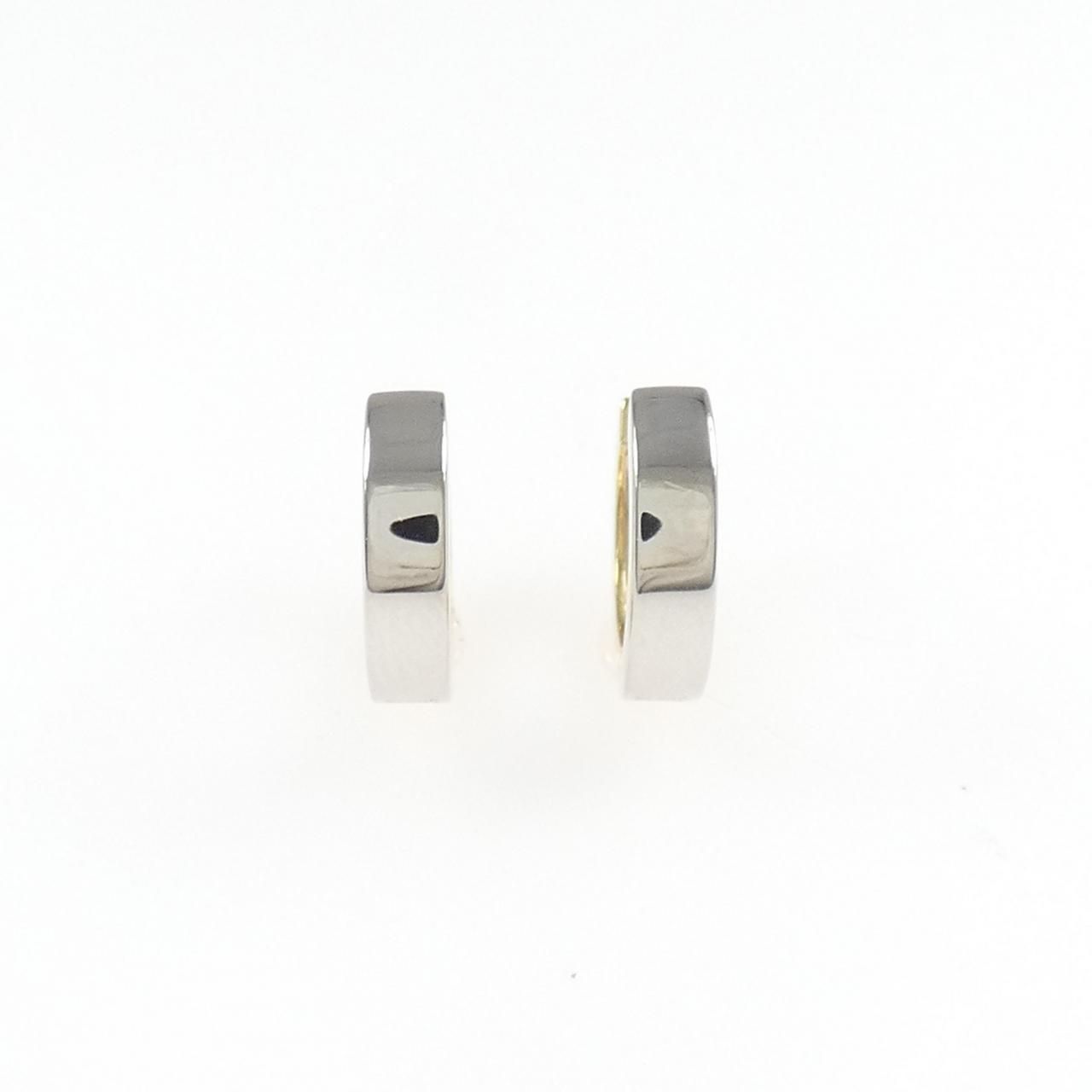 K 18 YG PT 900 フープ ピアス