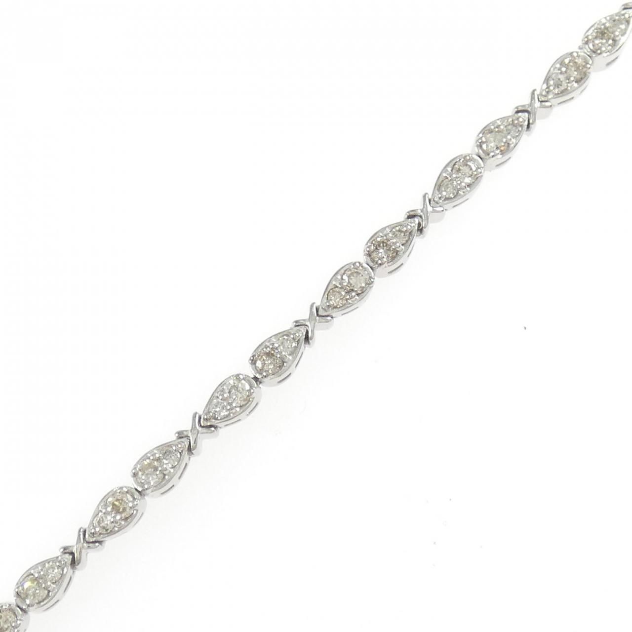 K 18 WG ダイヤモンド ブレスレット 1 13 CT