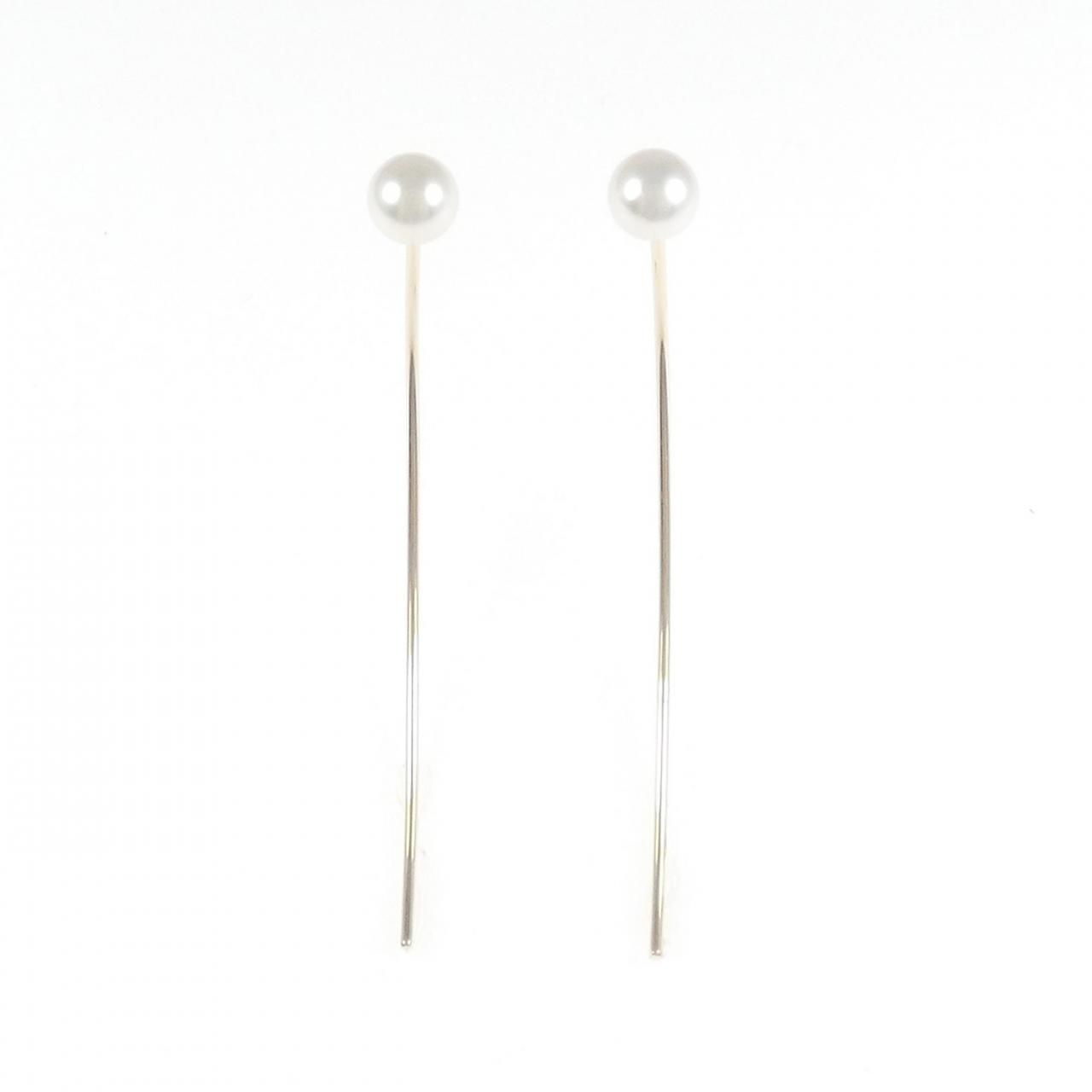 K 10 YG アコヤパール ピアス 5 7 mm