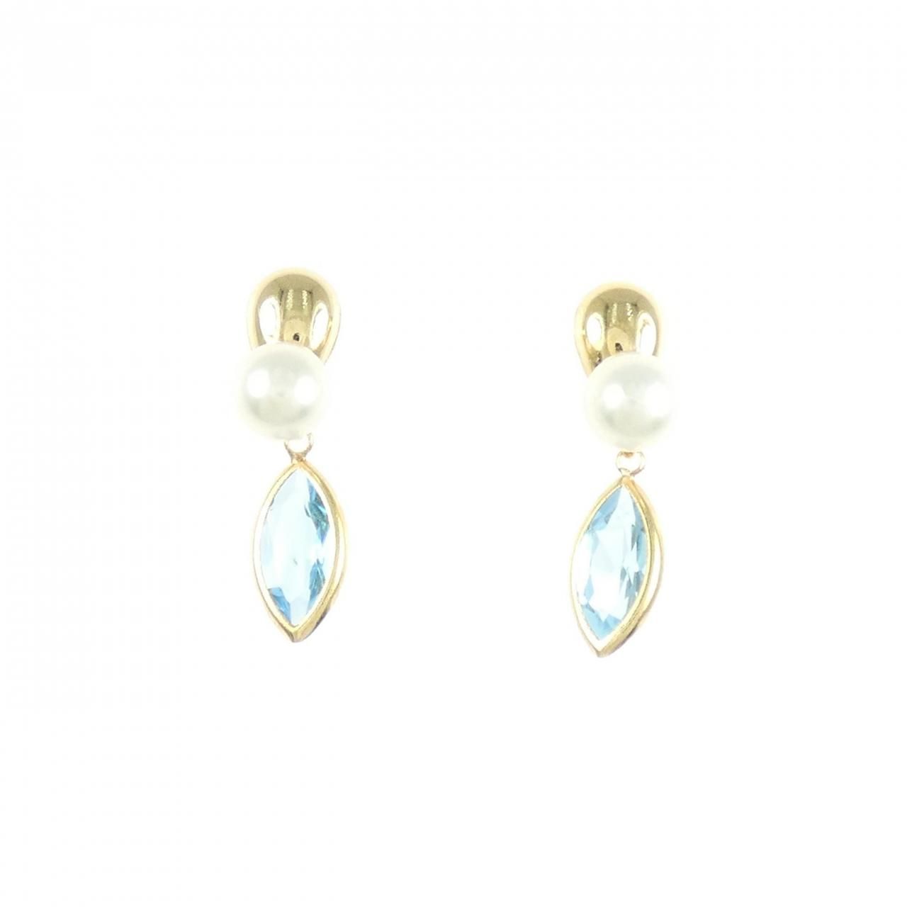 K 18 YG アコヤパール ピアス 4.5 mm