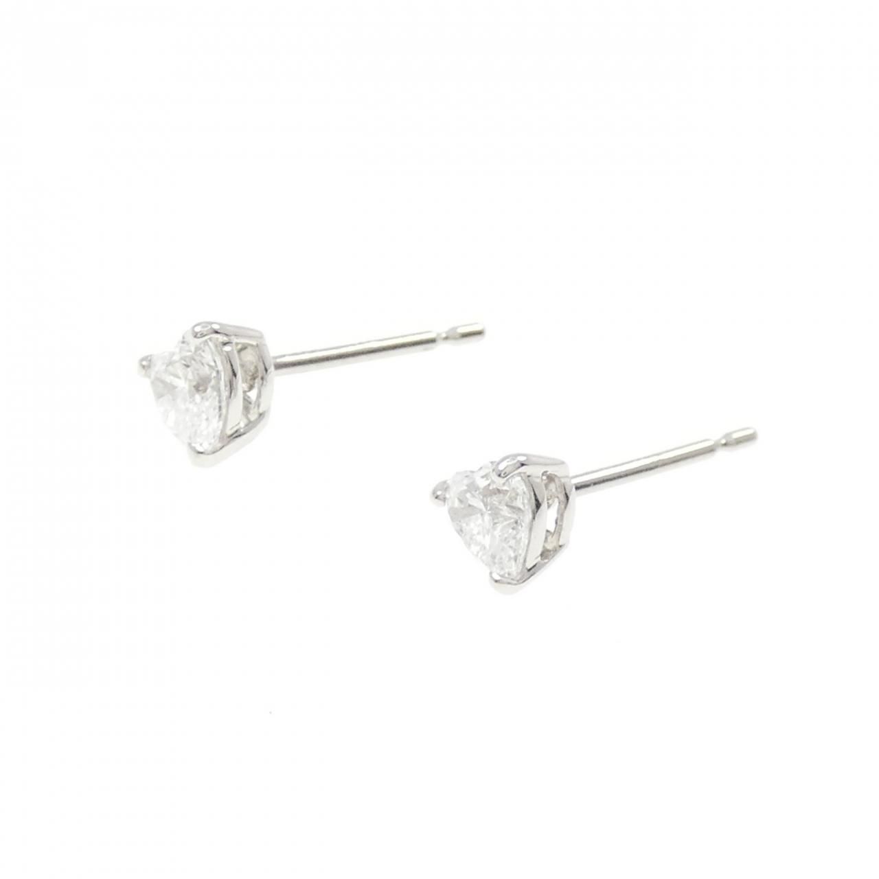 リメイク PT 900 ST ダイヤモンド ピアス 0.312 CT 0.320 D-E VS 2-SI 1 ハートシェイプ