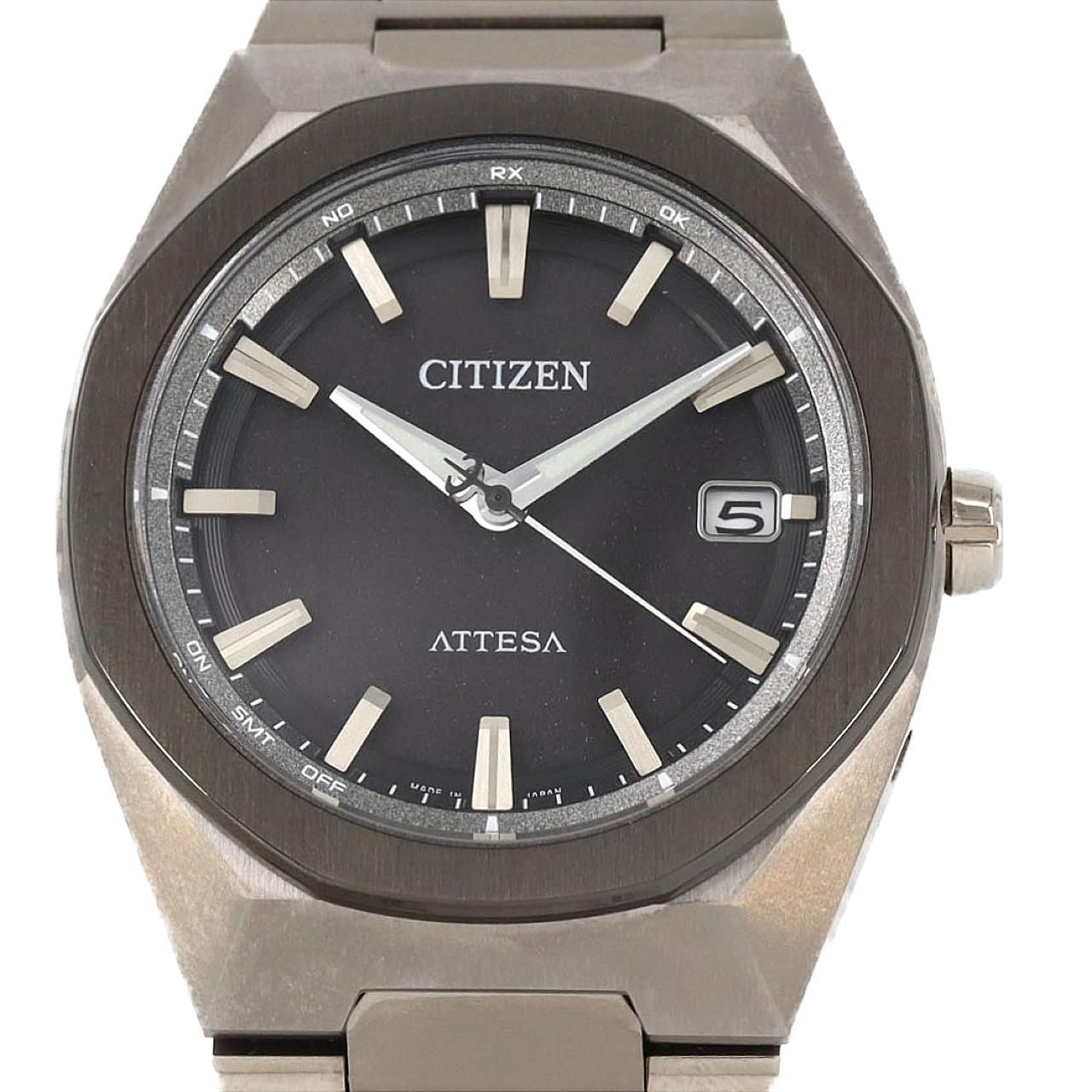 シチズン アテッサ 電波時計 H 128-00 CWT 01|CB 3044-55 E TI ソーラークォーツ