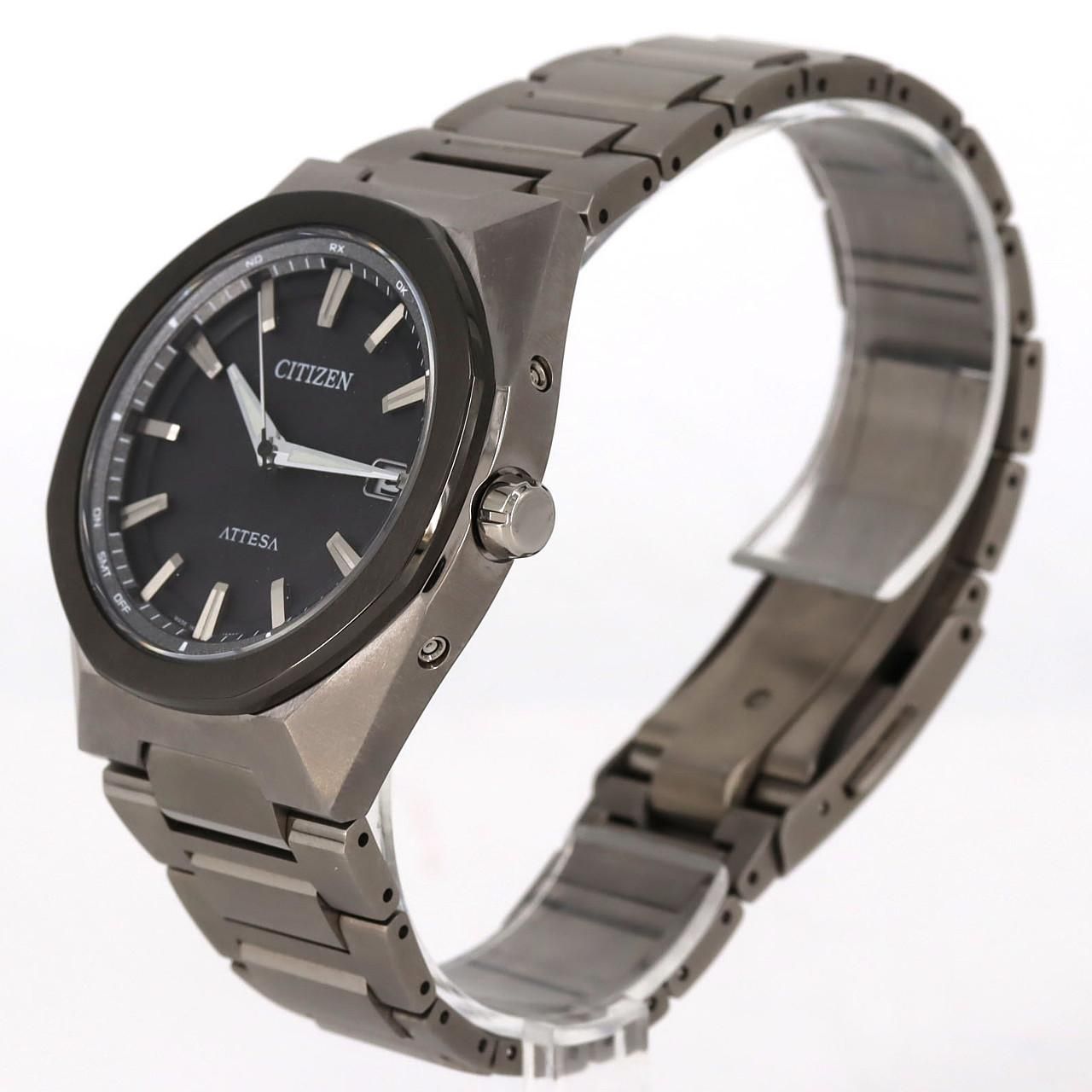 シチズン アテッサ 電波時計 H 128-00 CWT 01 CB 3044-55 E TI ソーラークォーツ