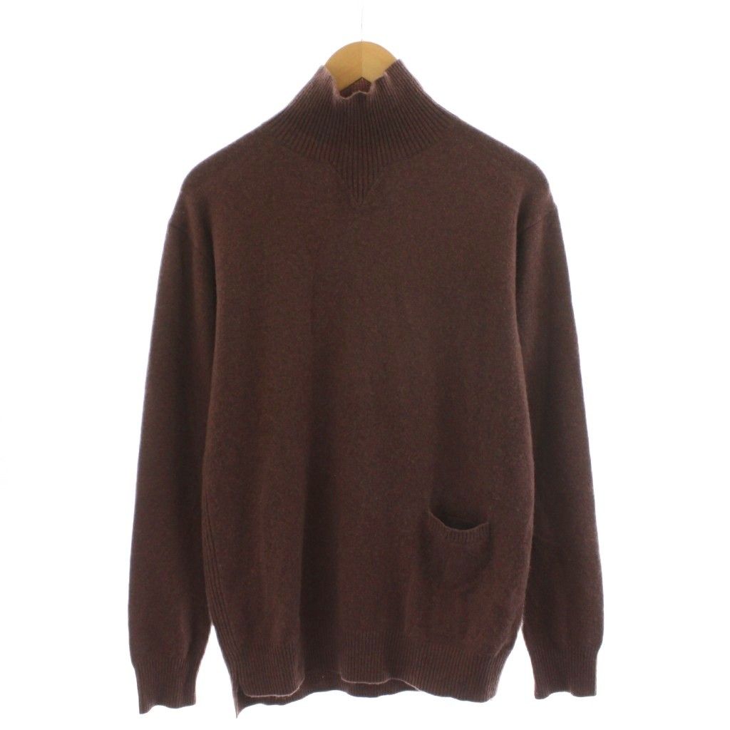 ミハラヤスヒロ MIHARA YASUHIRO ニット セーター 長袖 ハイネック カシミヤ 48 茶 ブラウン 91543351 /AN36