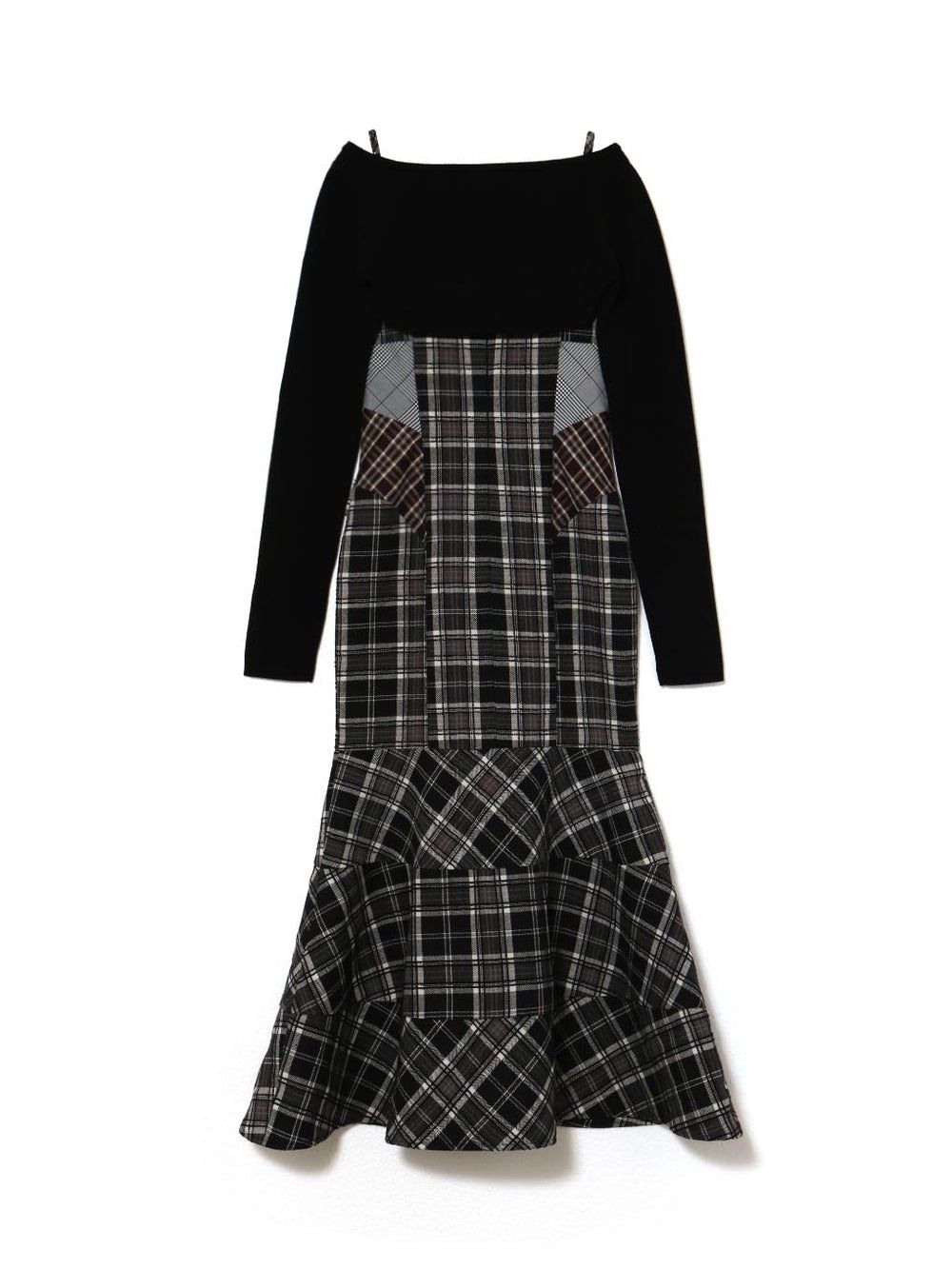 ANDMARY Juni check dress BLACK S - メルカリ