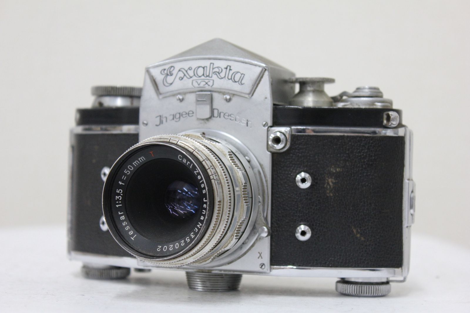 訳あり品 エキサクタ Exakta Ihagee Dresden Carl Zeiss Jena Tessar 50 mm F 3.5 T ボディレンズセット e 4491