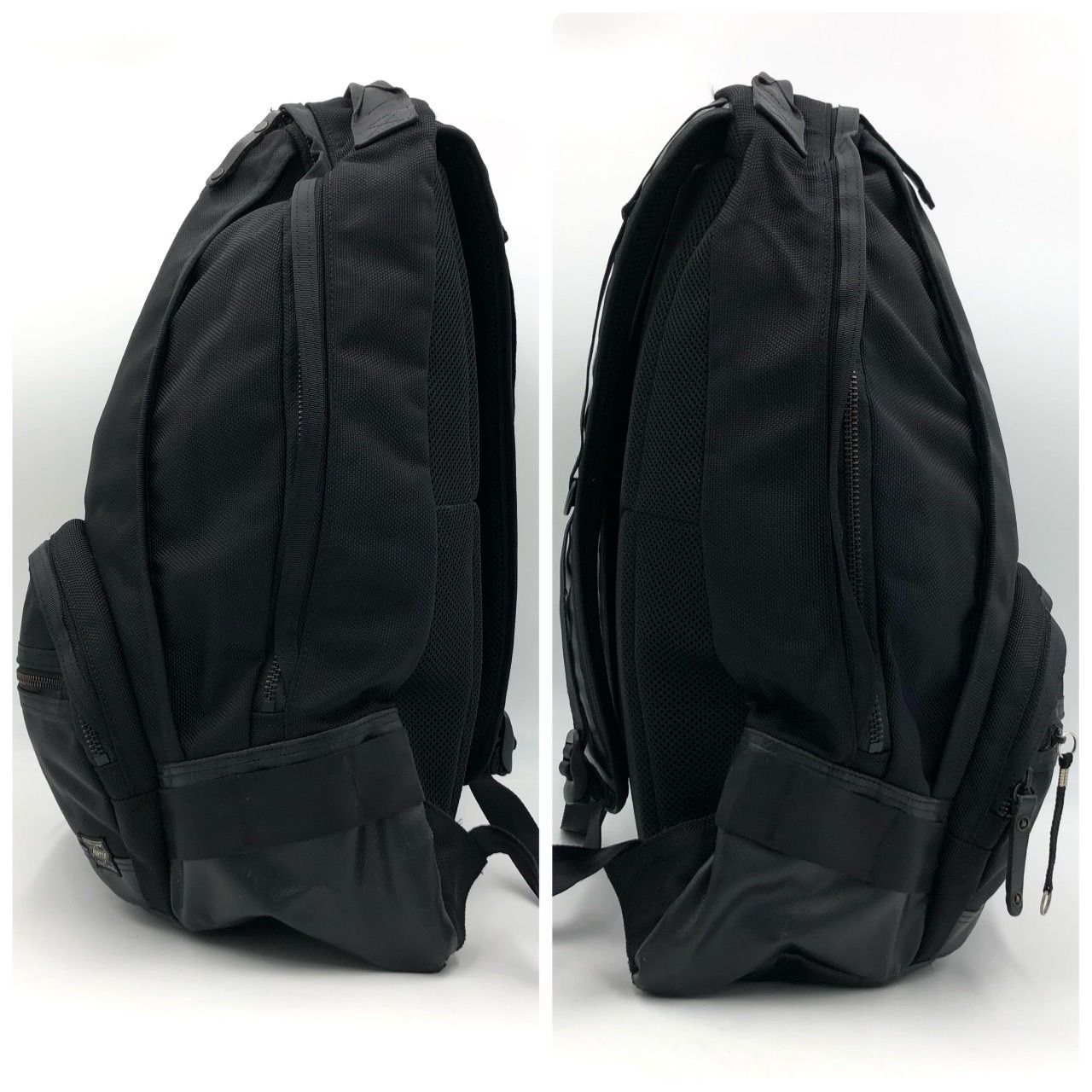 美品】PORTER ポーター ヒート デイパック リュック バックパック 黒 