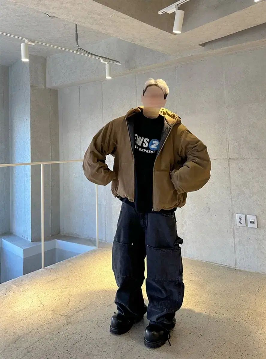 ノンノッド モールスキン シャーリング ブルゾン カーキ ブラウン