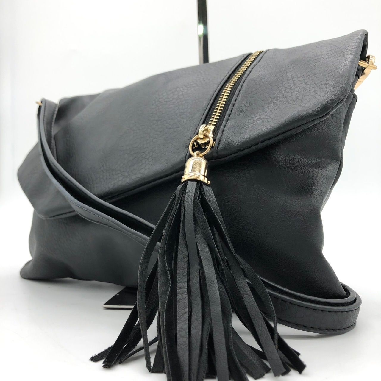 YECCA VECCA 2WAY クラッチバッグ ショルダーバッグ 黒 ブラック F 