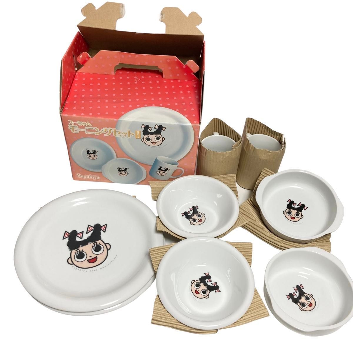 ‼️スガキヤスーちゃんモーニングセット スガキヤ スーちゃん モーニングセット 食器 8点 マグカップ 皿 ミニ