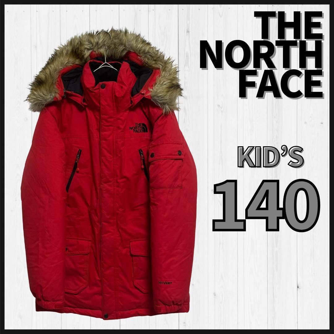 THE NORTH FACE ダウンジャケット キッズ140 ハイベント レッド ダウン 