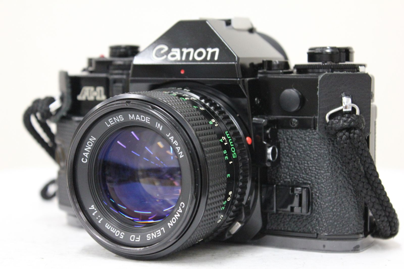 返品保証】 キャノン Canon A-1 ブラック NEW FD 50mm F1.4 ボディ