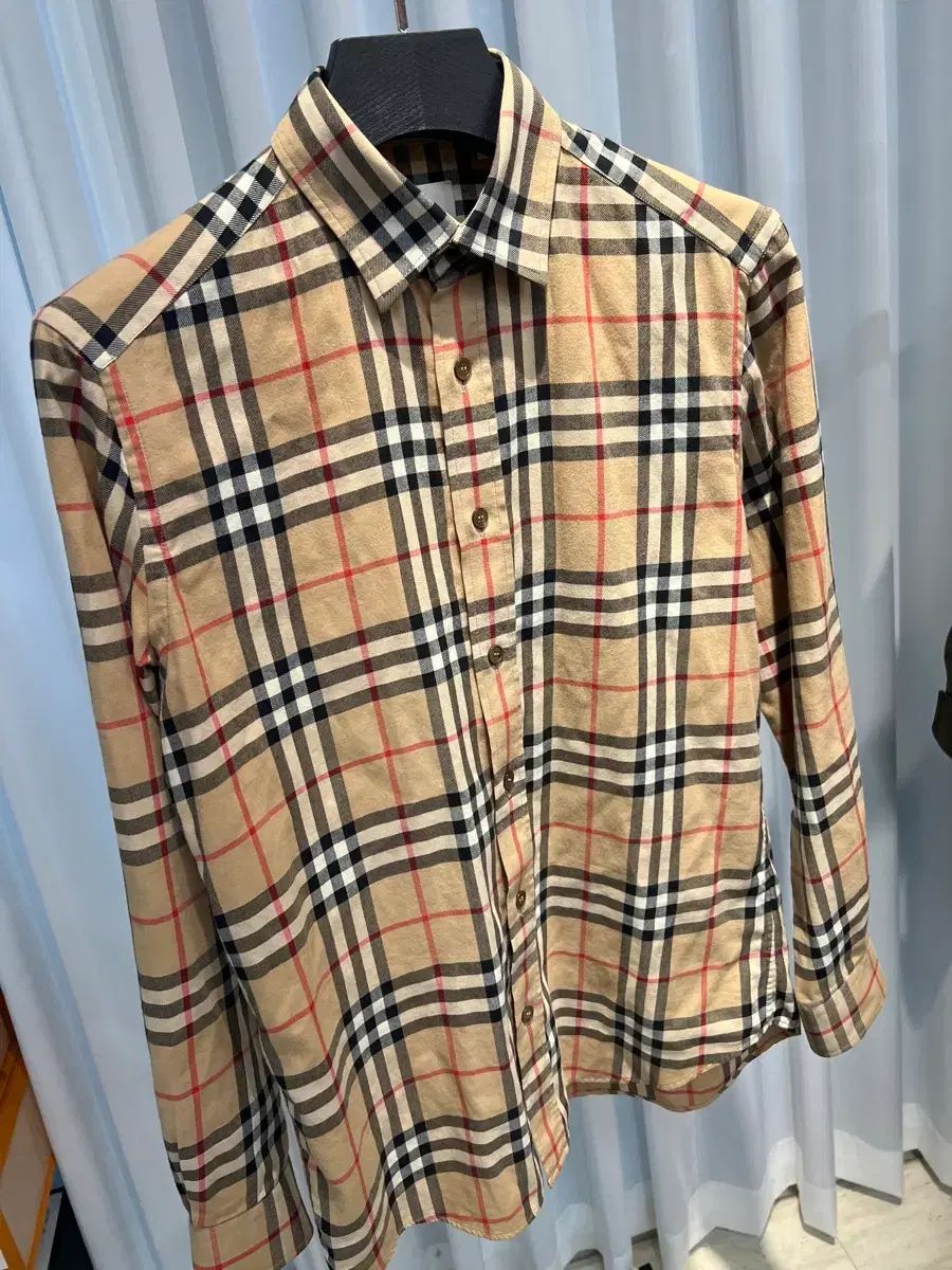 S バーバリー ヴィンテージ チェック ストレッチ コットン ツイル シャツ