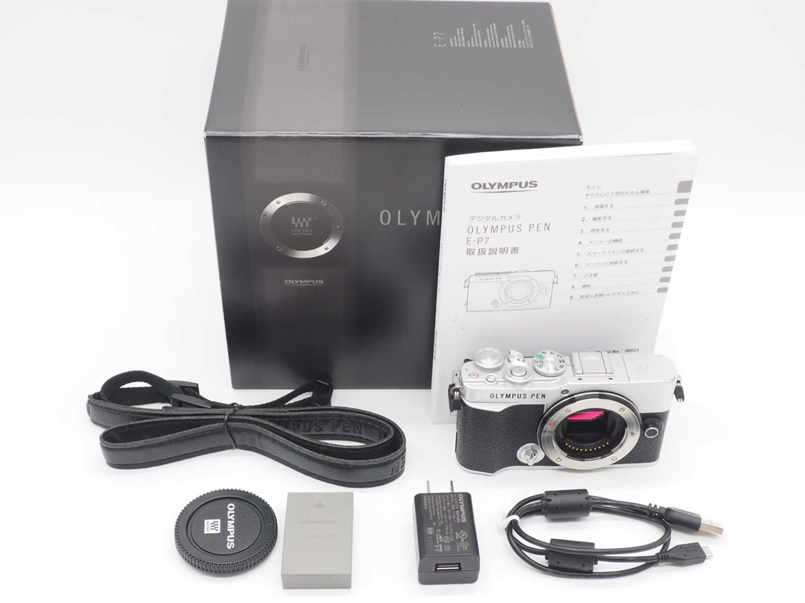 オリンパス Olympus Pen E P 7 20 3 MP Digital Camera Body Silver 10238 shots 元箱 Z 5675 A