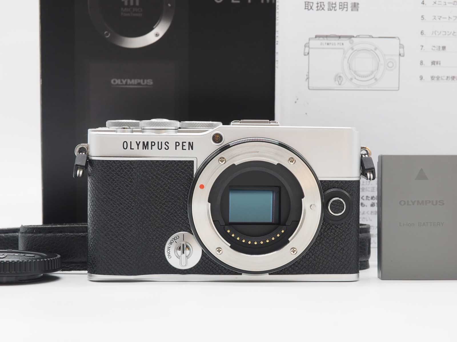 オリンパス Olympus Pen E P 7 20 3 MP Digital Camera Body Silver 10238 shots 元箱 Z 5675 A