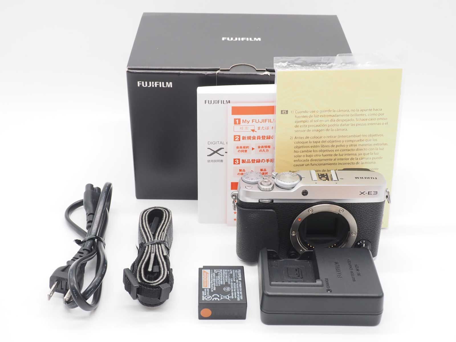 富士フィルム Fujifilm Fuji X Series E 3 Silver 24 MP Body 120 shots 元箱 Z 5676 A