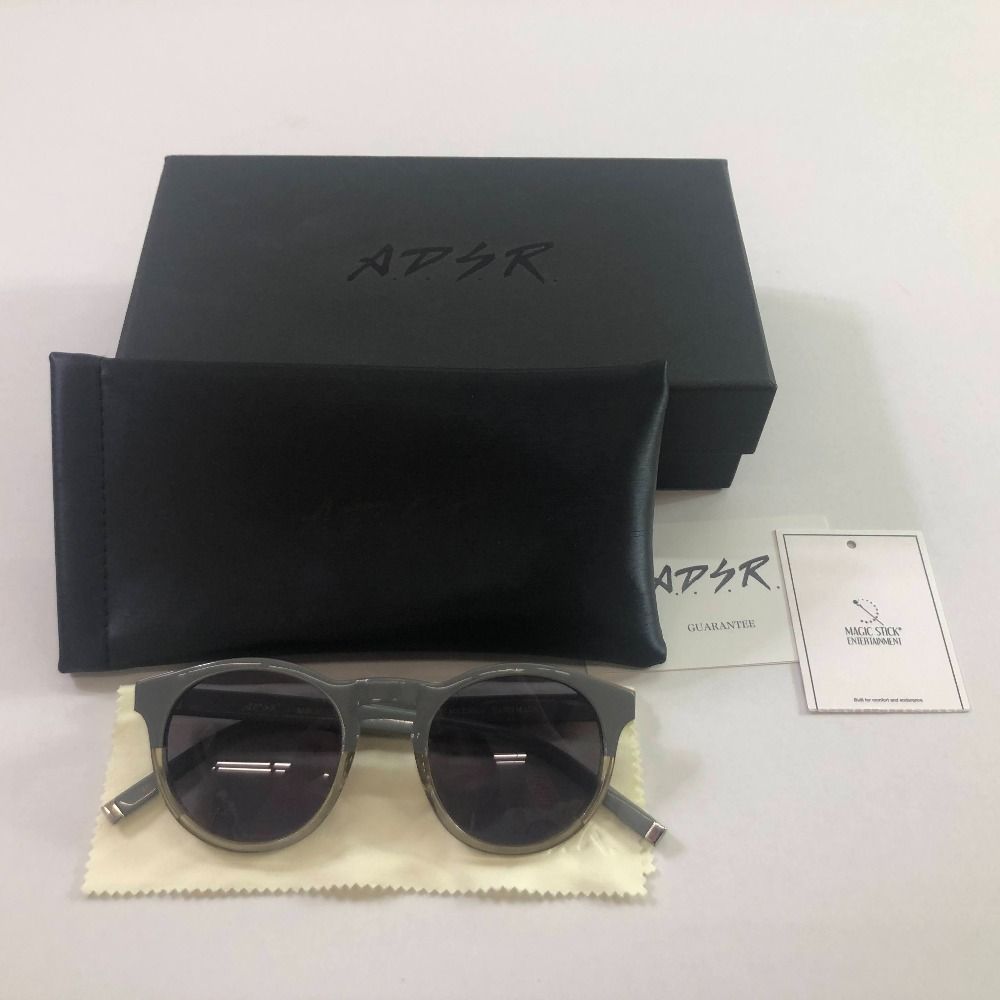 04 w 5508∞ A.D.S.R. ×MAGIC STICK エーディーエスアール マジックスティック サングラス LARKIN MS Edition グレー シルバーフレーム