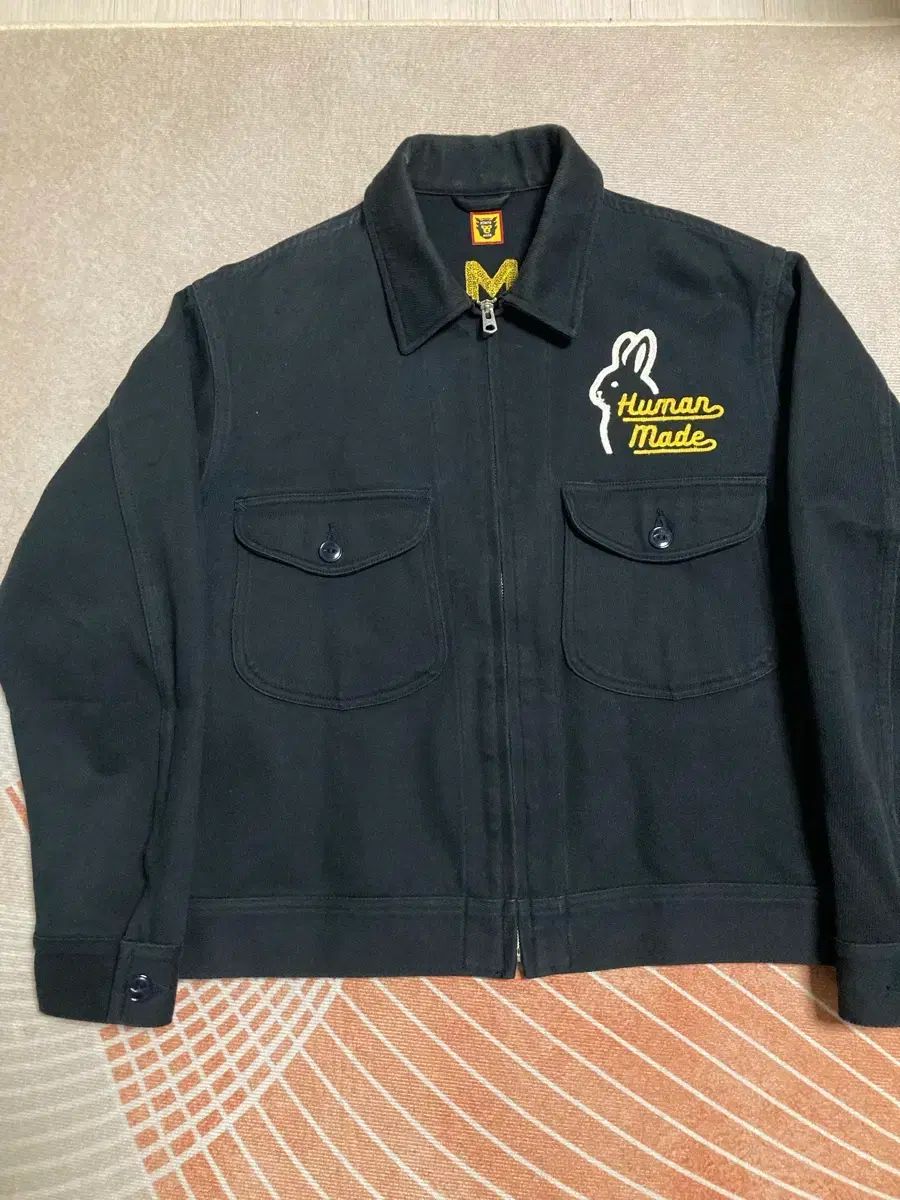 HUMAN MADE うさぎ ワークジャケット ブルゾン ラビット 刺繍 HUMAN MADE - 【Mサイズ】 ZIP-UP WORK JACKET human madeの通販 by