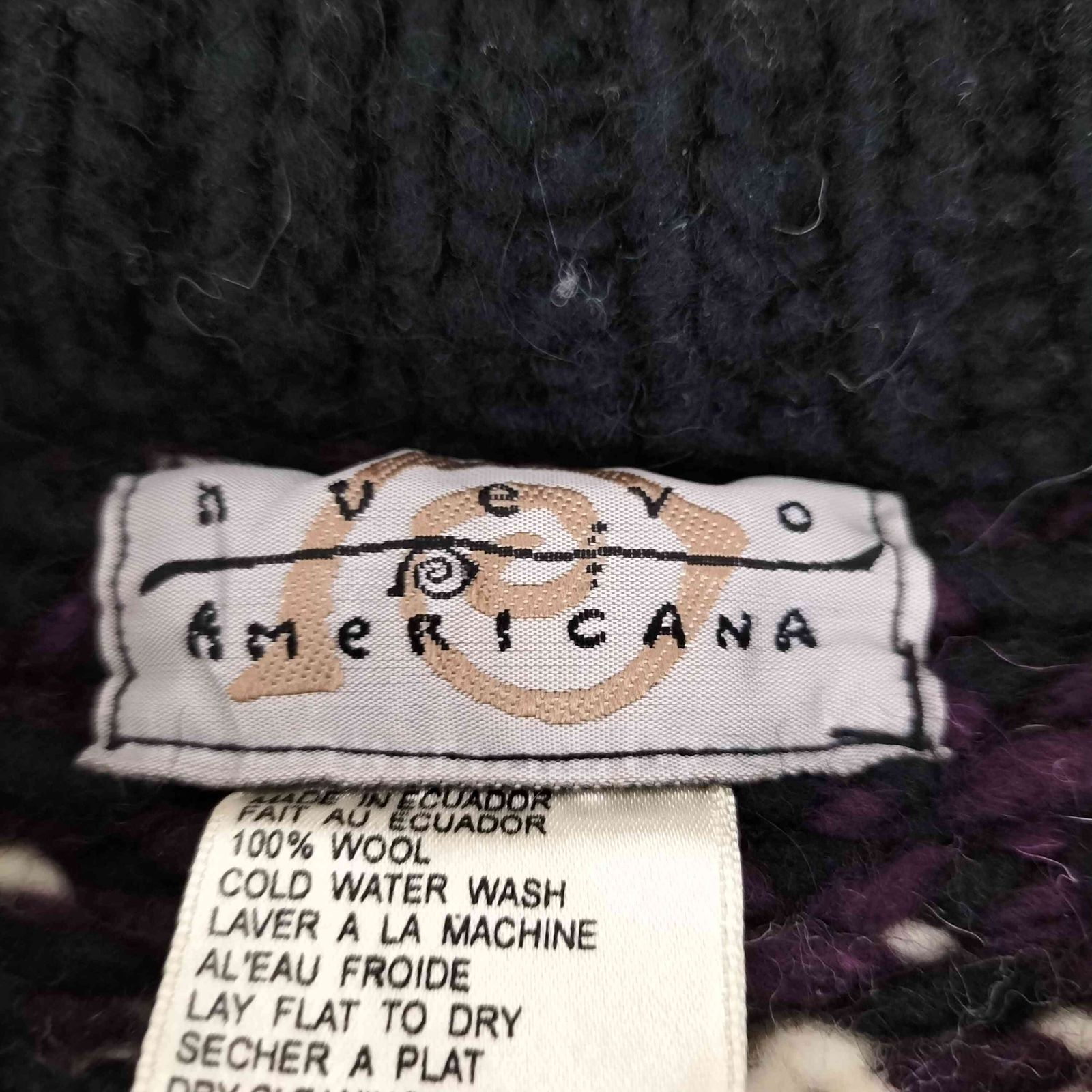 USED古着(ユーズドフルギ) エクアドル製 NUEVO AMERICANA ウールニット メンズ 表記無 【中古】【ブランド古着バズストア】 ユーズドフルギ USED古着 エクアドル製 NUEVO AMERICANA ウールニット