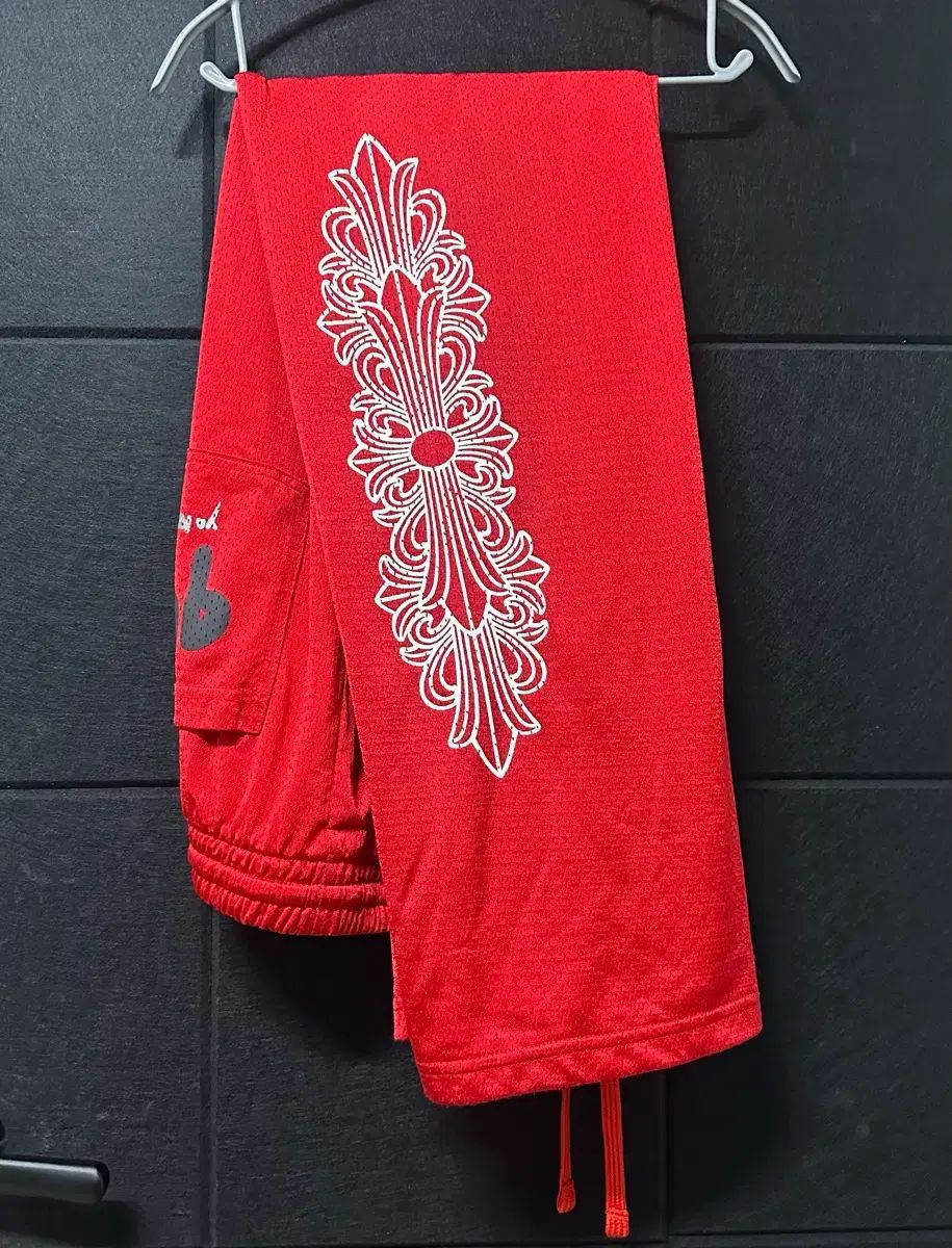 L CHROME HAEATS クロムハーツ マッティボーイ ジャージ メッシュ パンツ レッド ジョガーパンツ スウェットパンツ パンツ メンズ