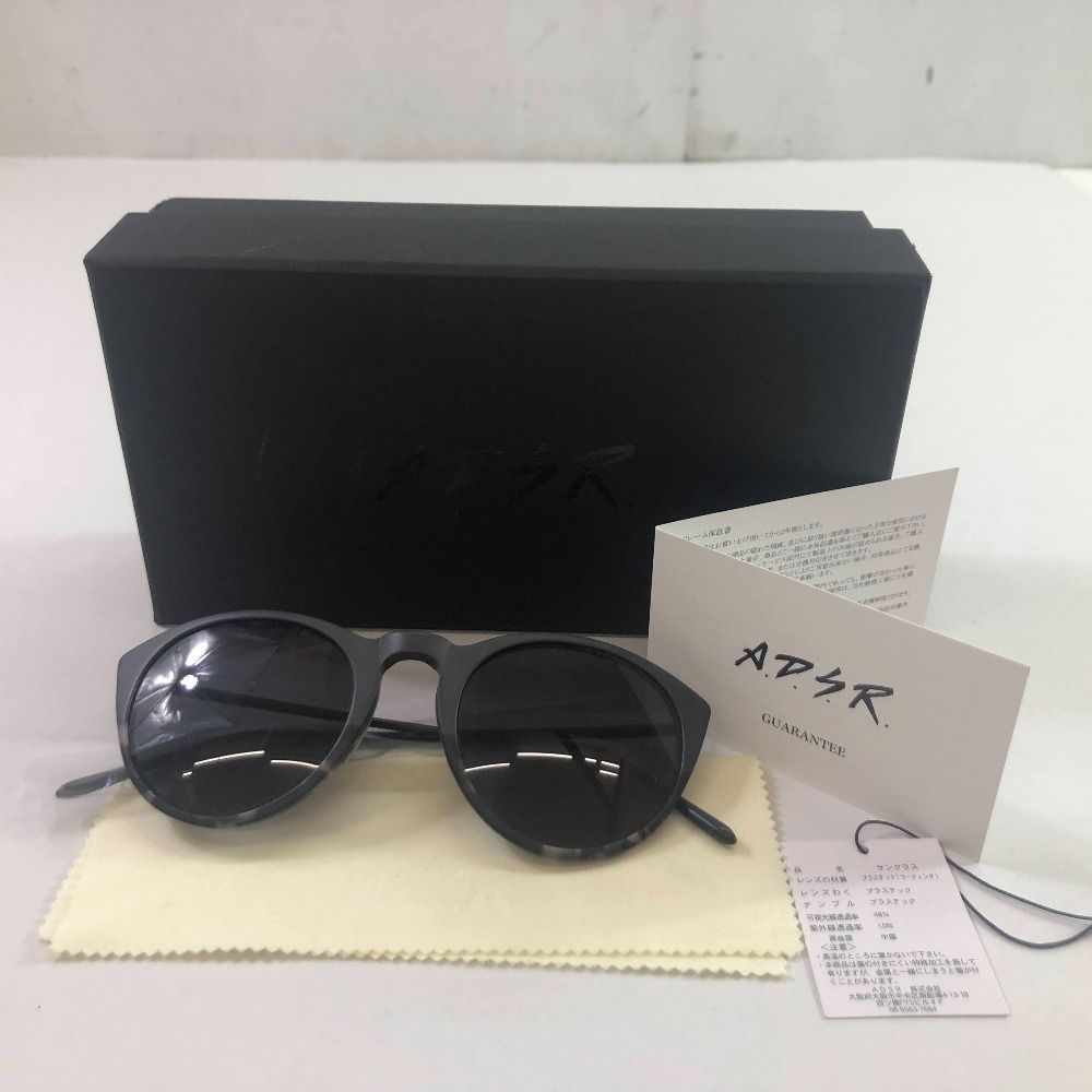 04 w 5509∞ A.D.S.R. エーディーエスアール サングラス フォックス プラスチック DAZ グレー ブラック