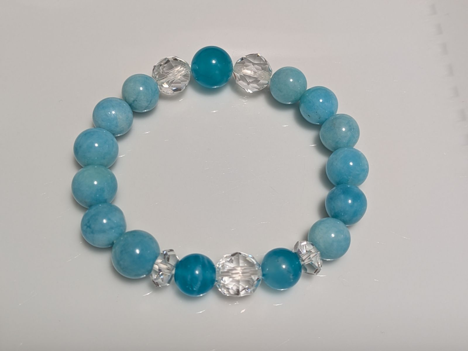 パワーストーン ブレスレット 天然石 アマゾナイト他 15 cm No 777