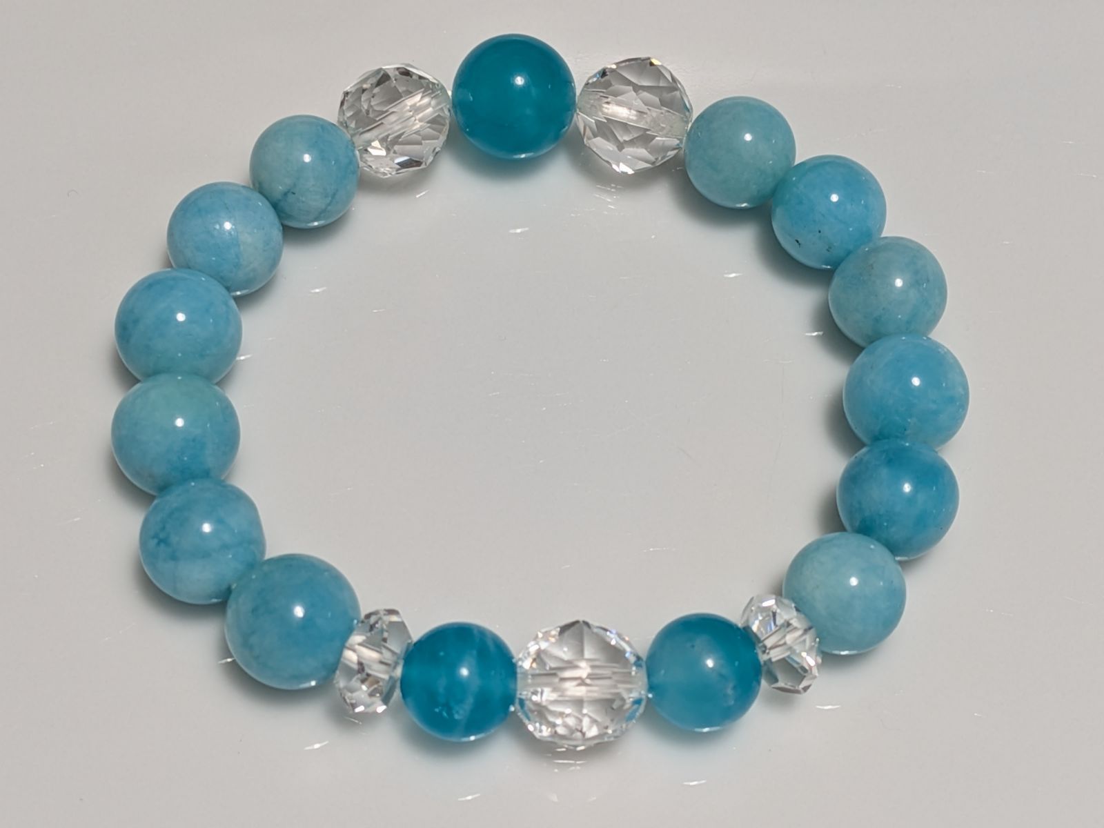 パワーストーン ブレスレット 天然石 アマゾナイト他 15 cm No.777