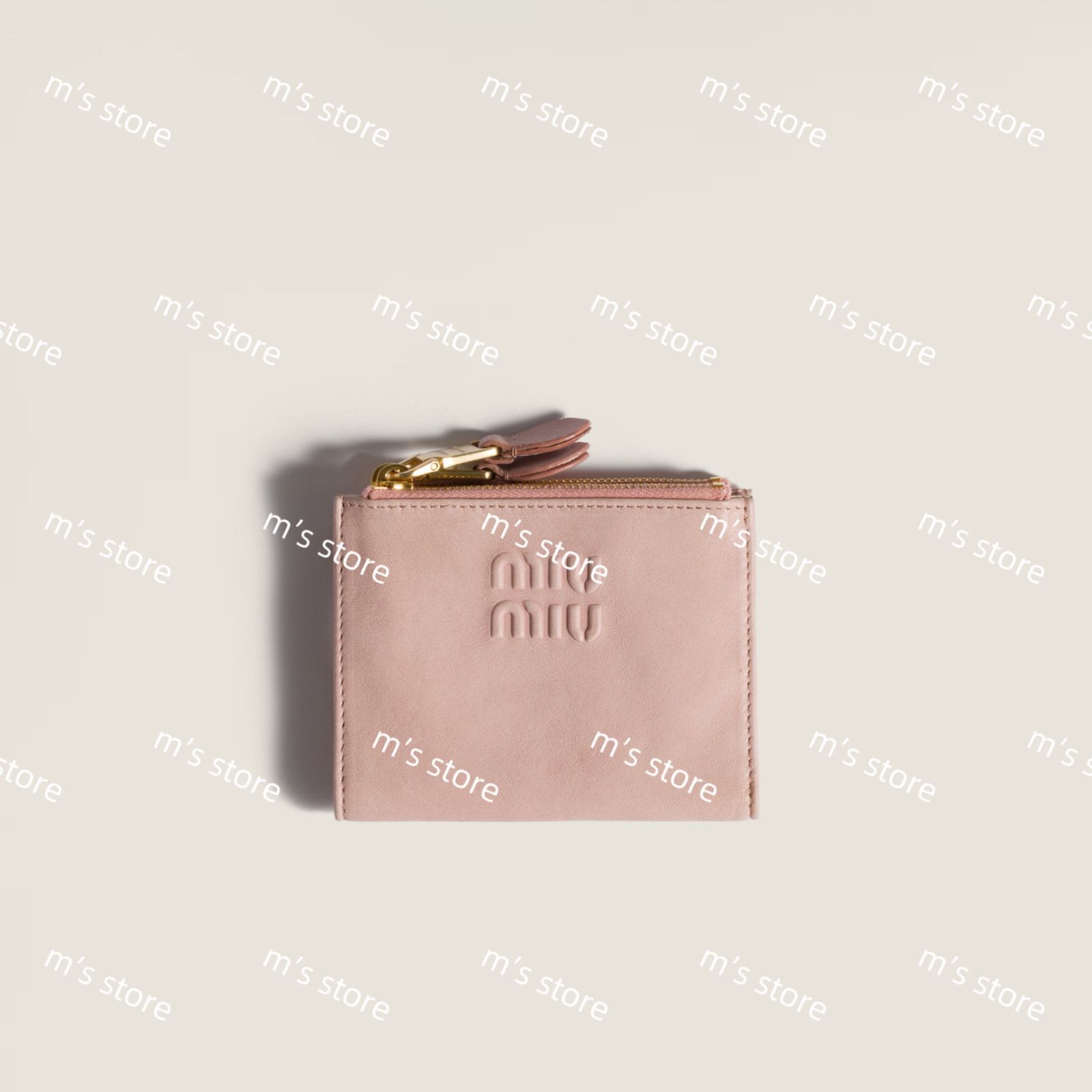 miumiu ミュウミュウ ナッパレザー 財布 ウォレット ペールピンク ピンク