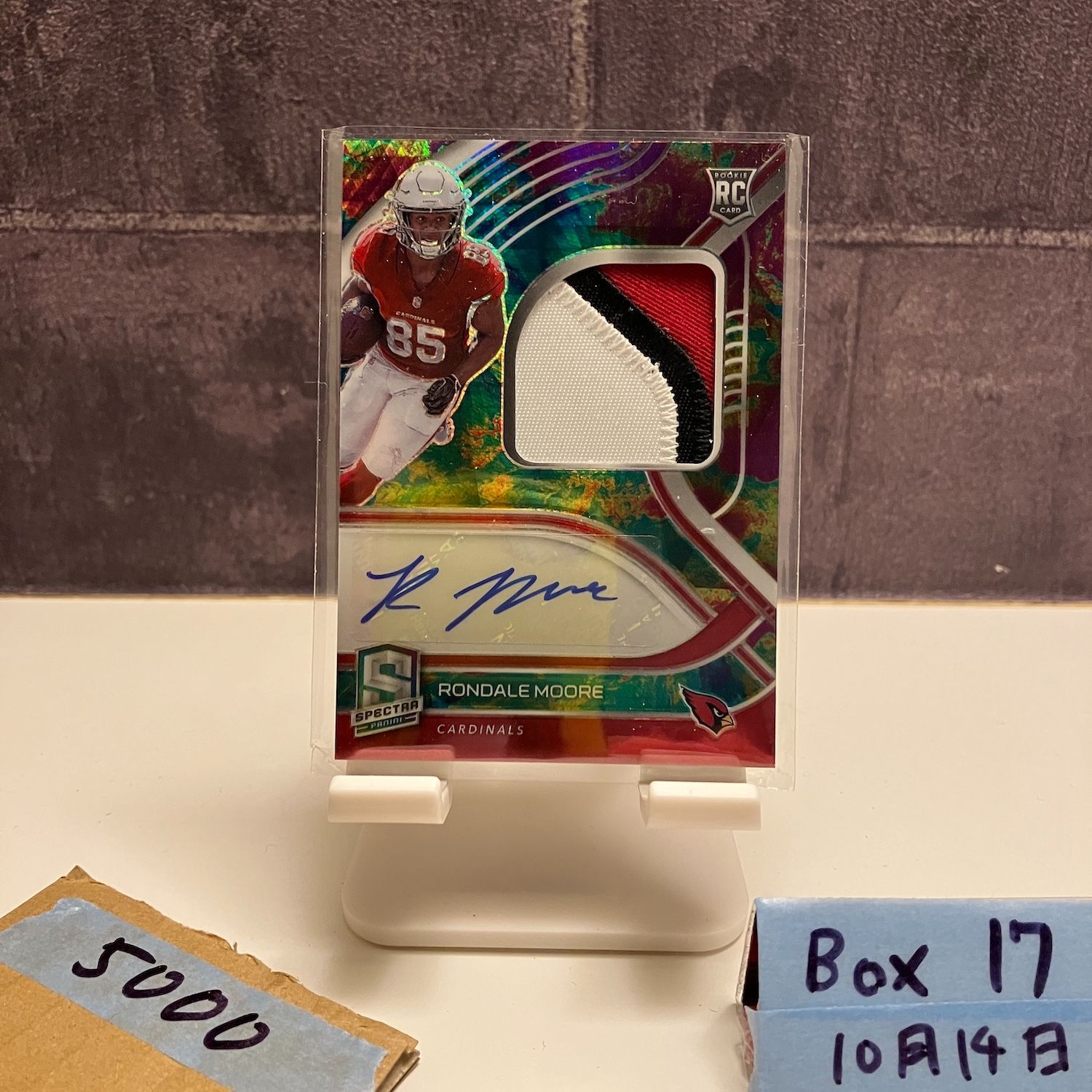 2021 Panini Spectra Rondale Moore 直筆サインカード Arizona