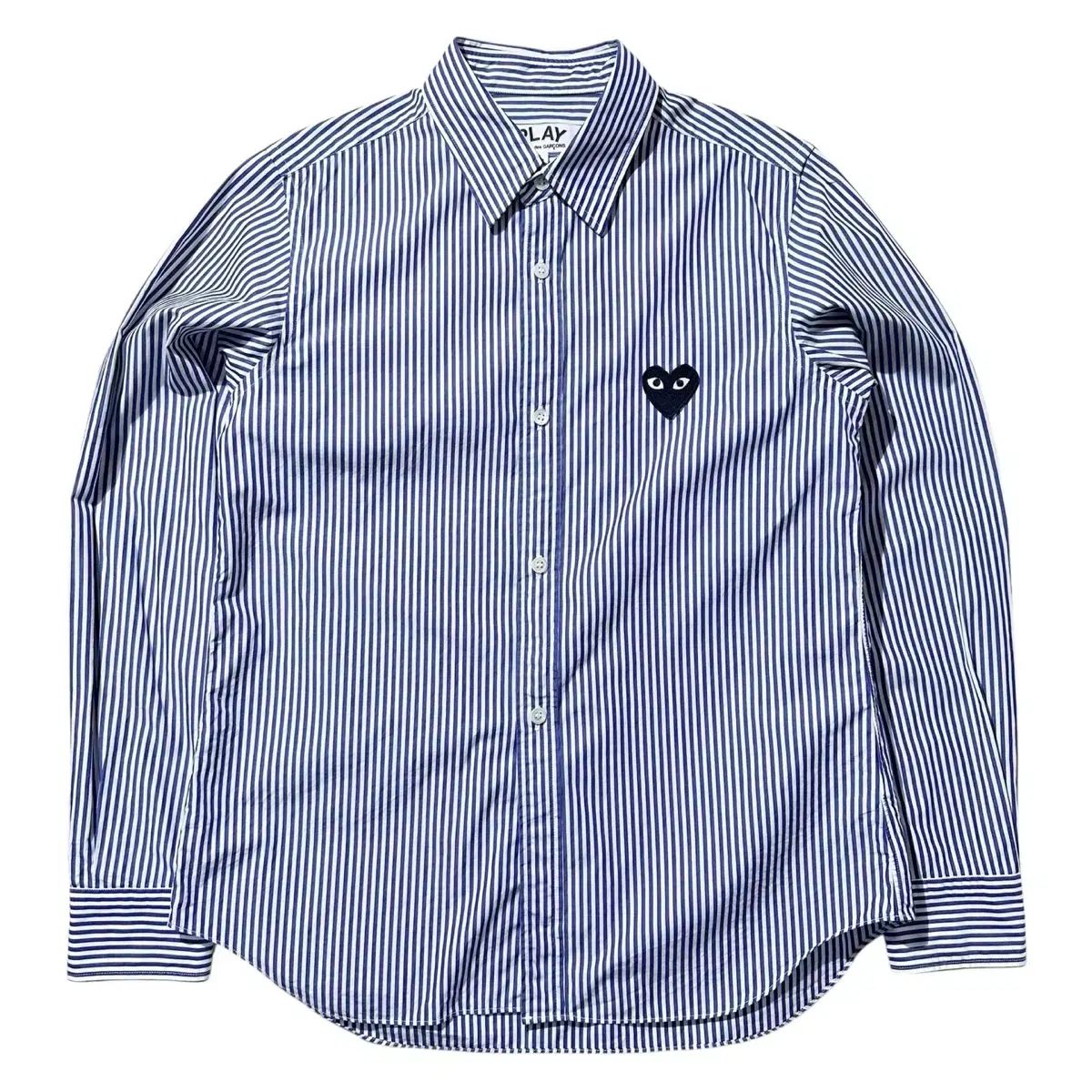 レディースL コム・デ・ギャルソン PLAY ハート ワッペン ストライプ