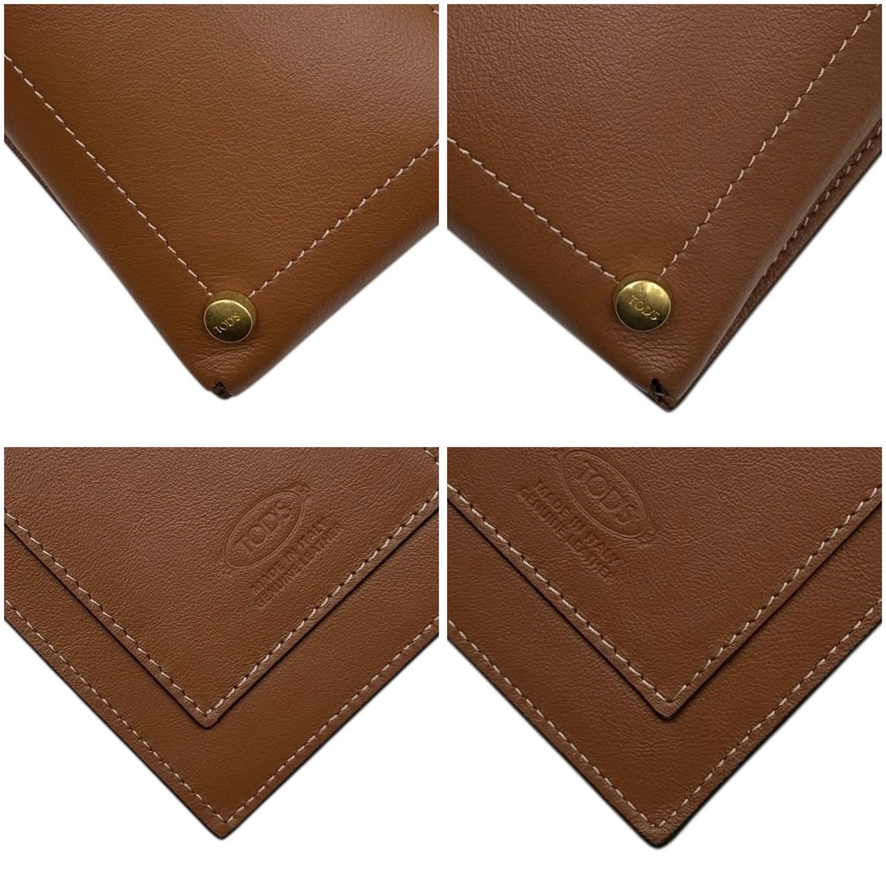 良品✨ TOD'S トッズ Tタイムレス T金具 スマホショルダーバッグ