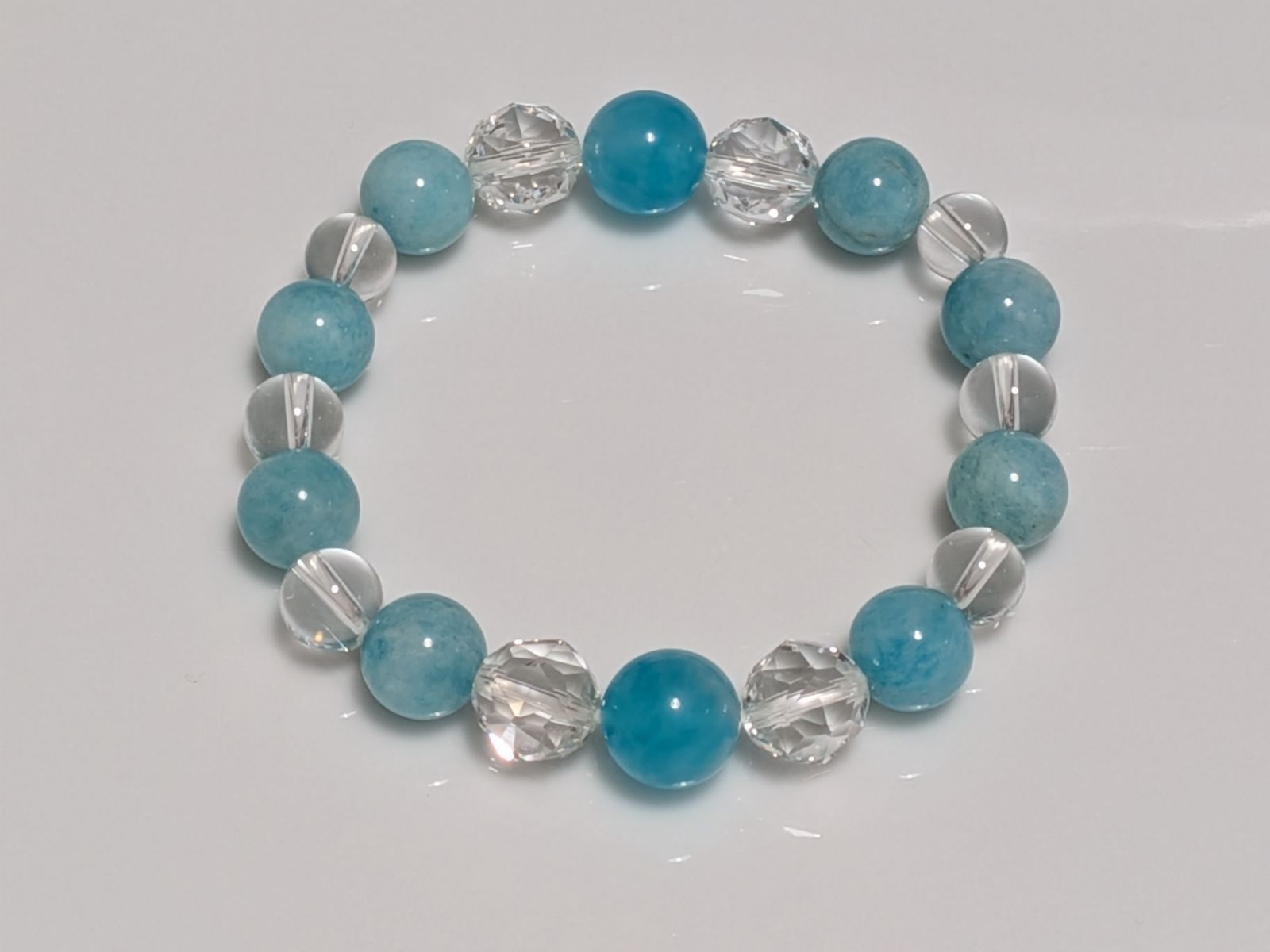 パワーストーン　ブレスレット　天然石　アマゾナイト他　16cm　No.183