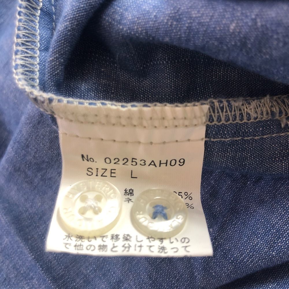 04 w 5513∞ GLAMOUR ヒステリックグラマー VIXEN GIRLワッペン オープンカラーシャツ 半袖 ブルー サイズL 綿 その他 半袖シャツ シャツ