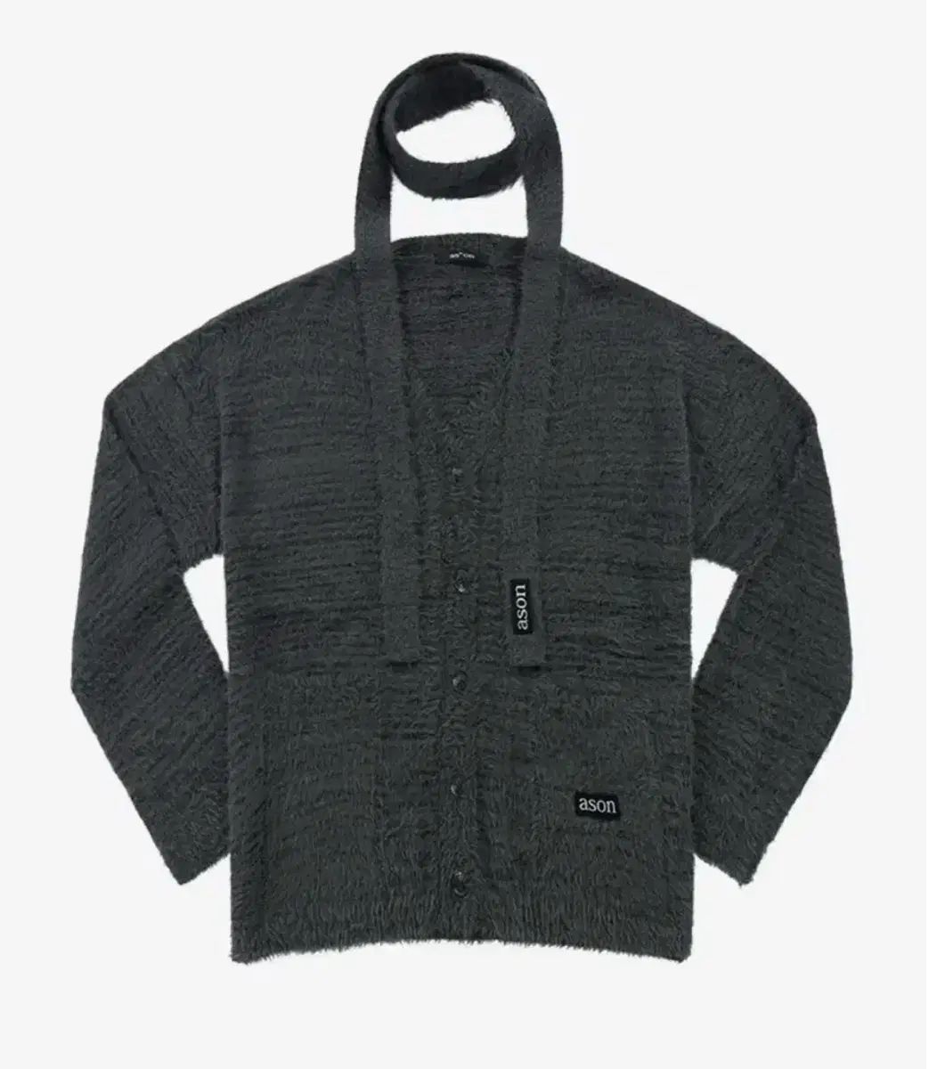 アズオン ルカ タイ カーディガン-チャコール