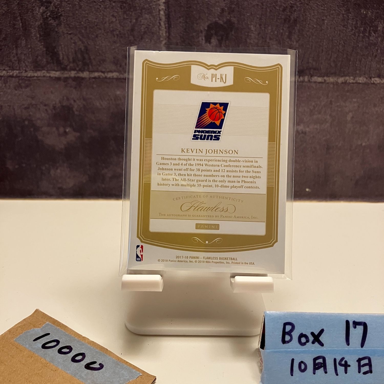 2017-18 Panini Flawless Kevin Johnson 15 25 直筆サインカード Phoenix Suns カード