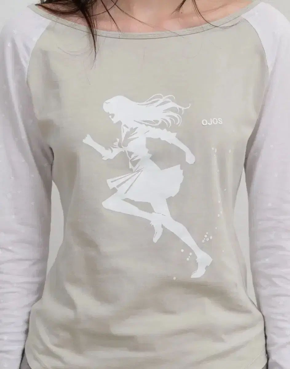 OJOS スター ラグラン ロングスリーブ Tシャツ