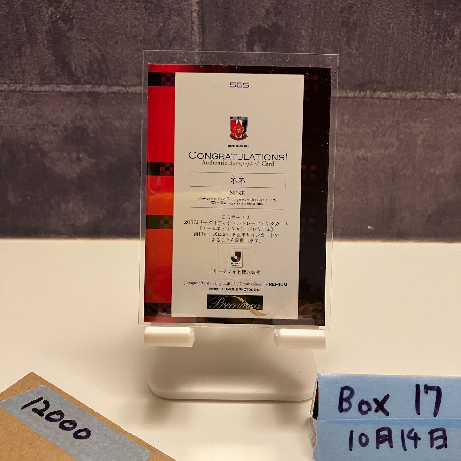 2007 Team Edition Premium Jリーグ ネネ NENE 直筆サインカード 浦和レッズ カード
