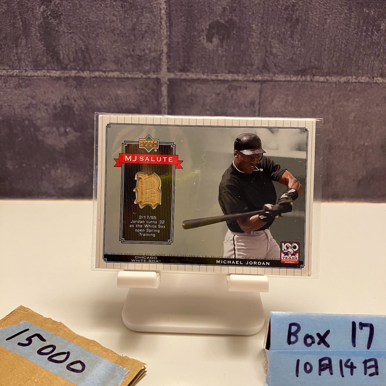 2001 Upper Deck Michael Jordan Chicago White Sox MJ Salute バット カード