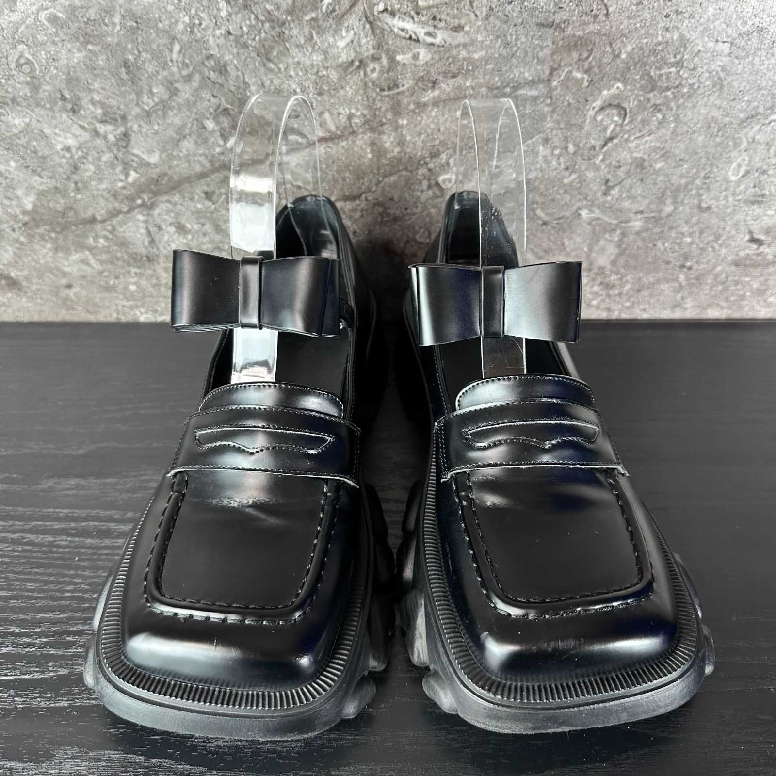 S603 美品 完売品 epine エピヌ ribbon Goa Loafer 厚底リボンゴア