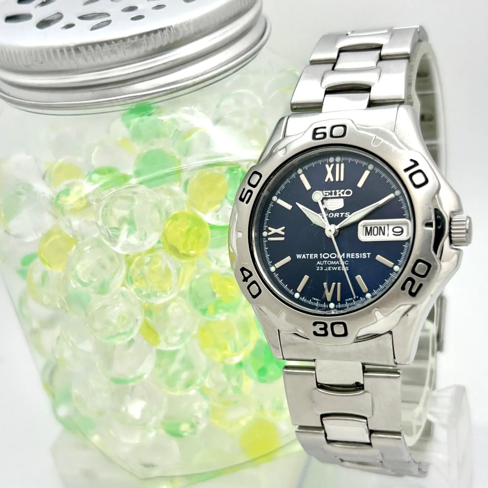 SEIKO - セイコー5スポーツ ダイバーズタイプ 23石 青文字盤 7S36