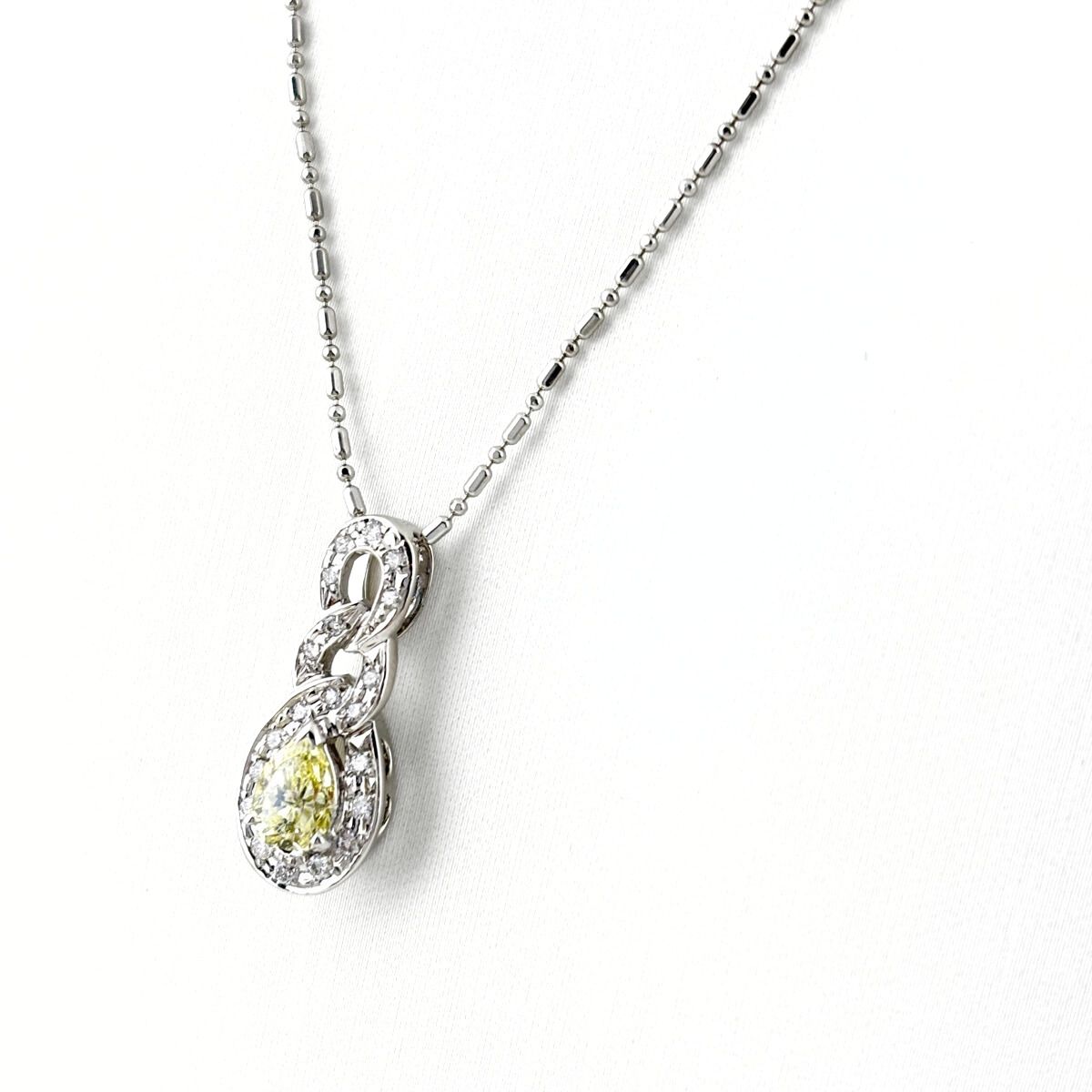 ダイヤモンド デザインネックレス WG ホワイトゴールド ペンダント メレダイヤ ネックレス K 18 レディース