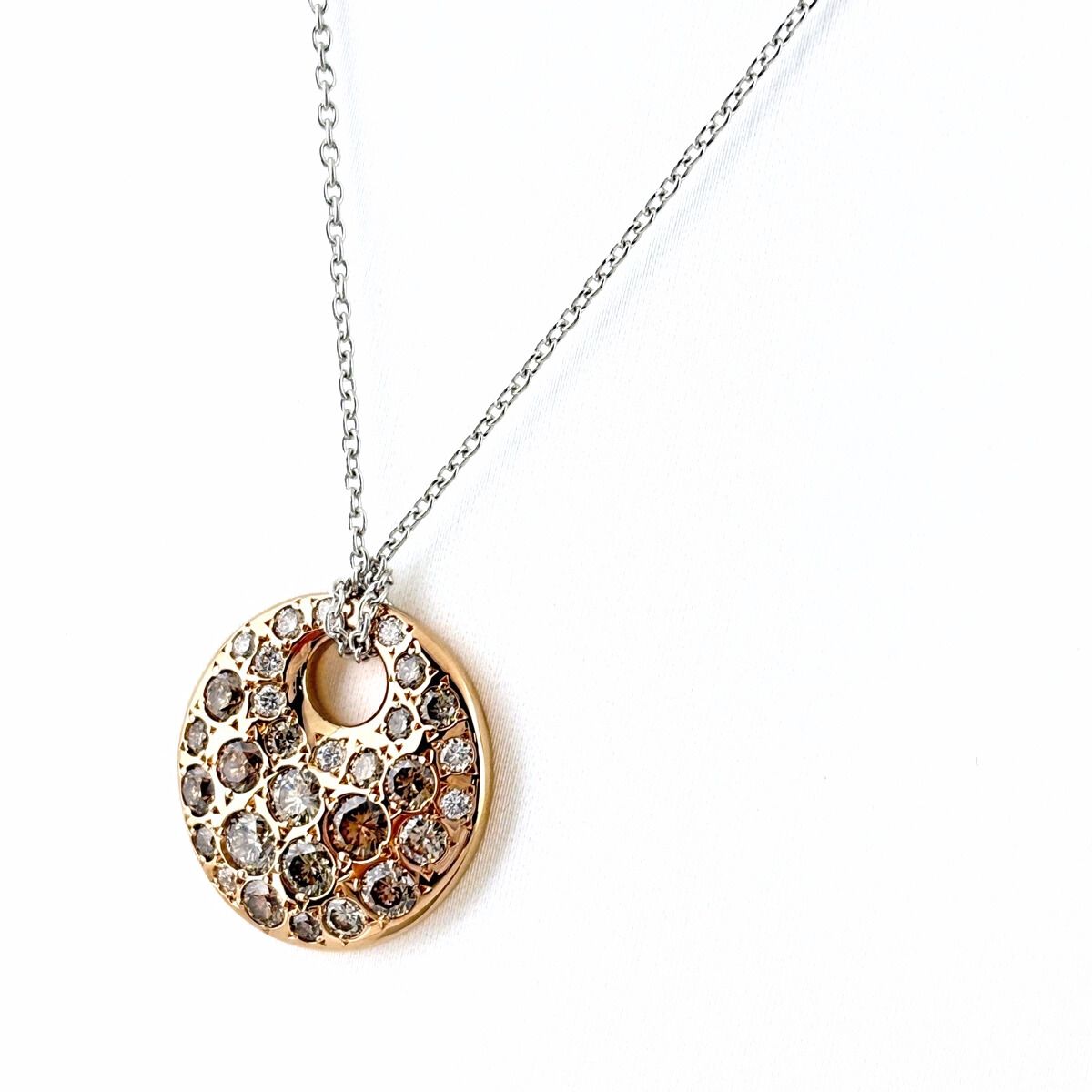 カシケイ メランジェ ペンダント WG ホワイトゴールド ネックレス メレダイヤ K 18 ダイヤモンド レディース